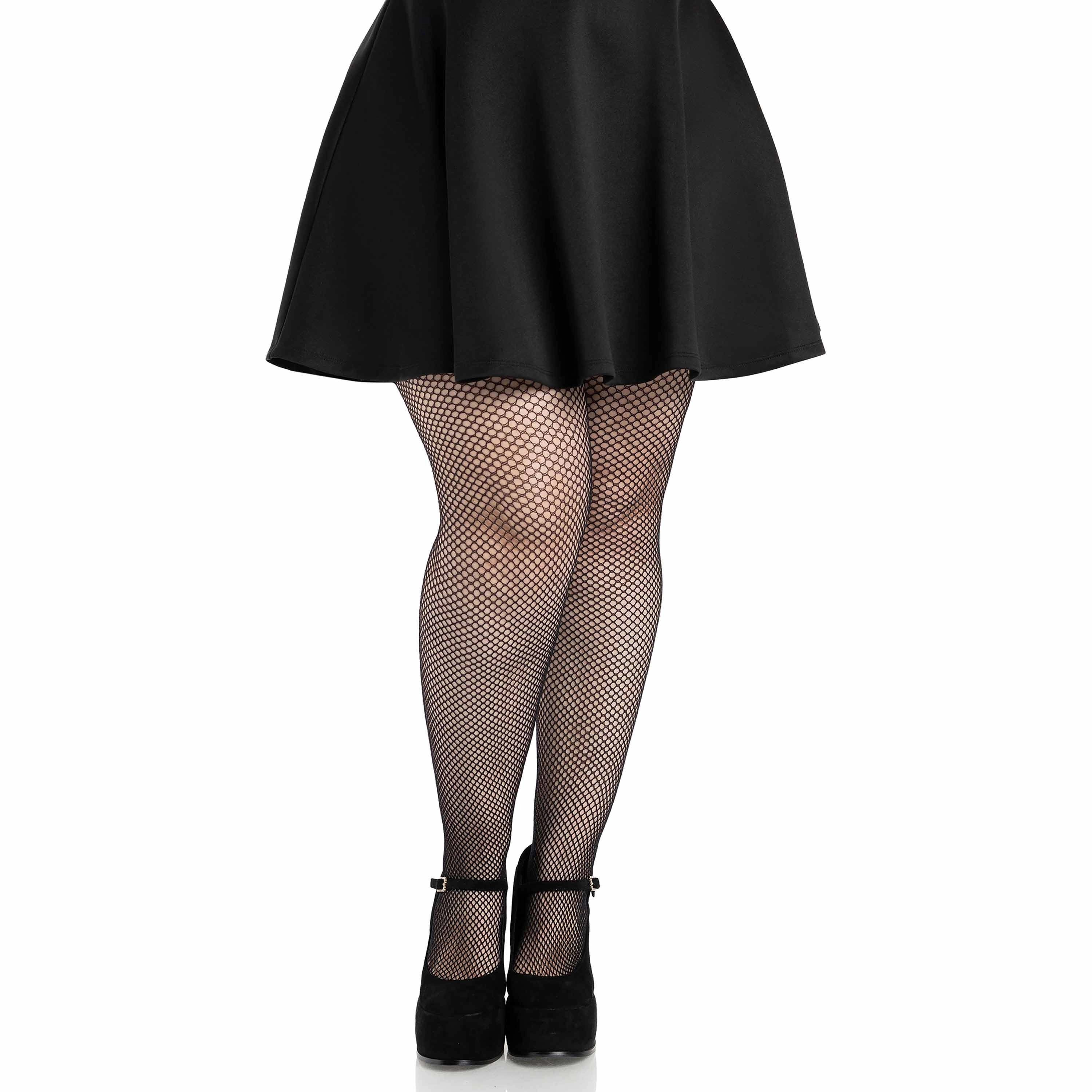 Leg Avenue Women's Plus Size Nylon Fishnet Tights