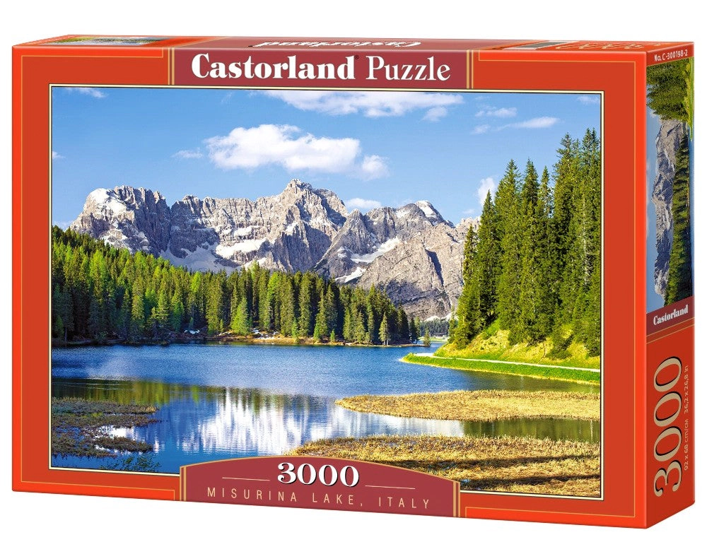 CASTORLAND 3000 Piece Jigsaw Puzzles, Misurina Lake, Italy, Mountain landscape, Italian Alps, Charming view, C-300198-2