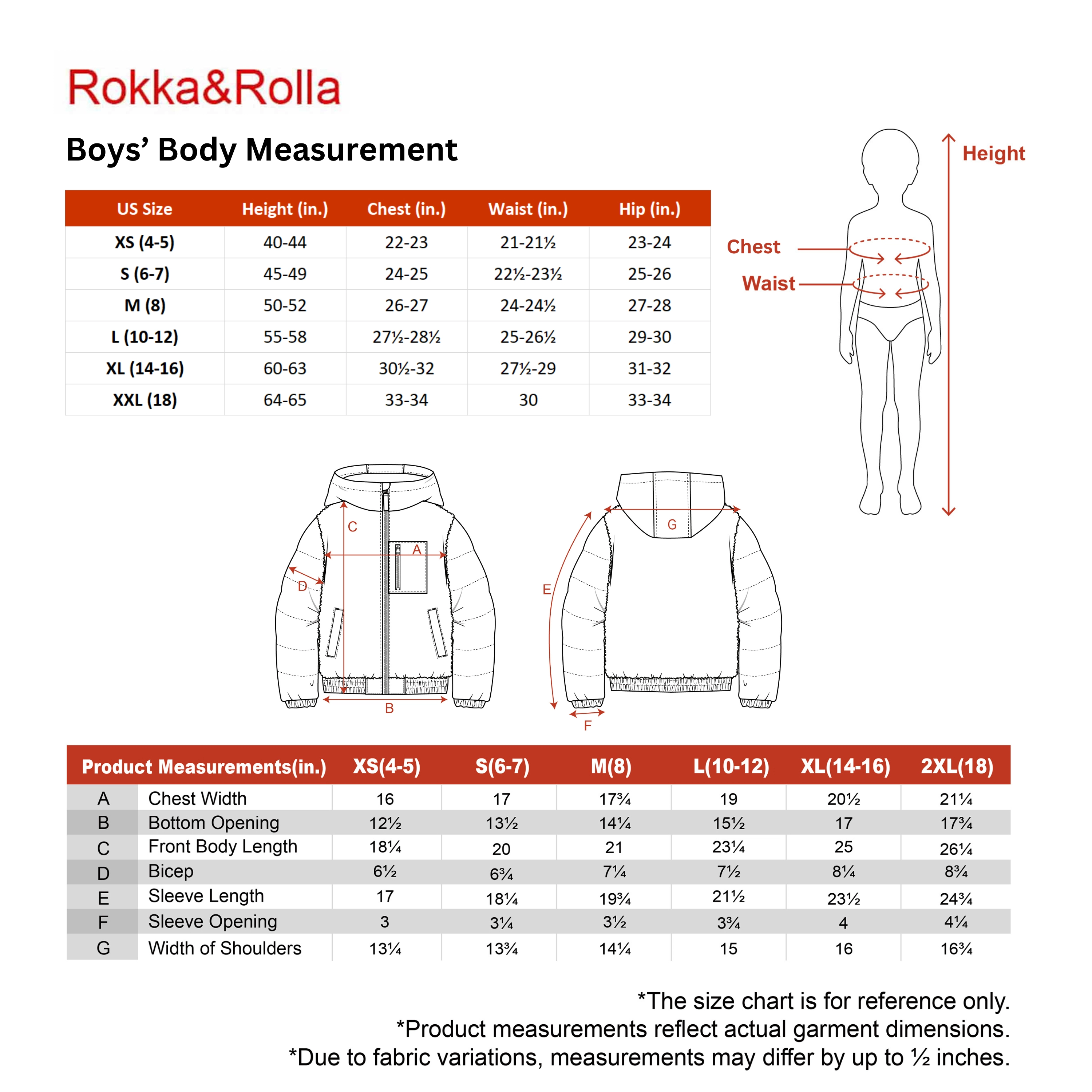 Rokka&Rolla Little & Big Kid Boys Sherpa Puffer Jacket