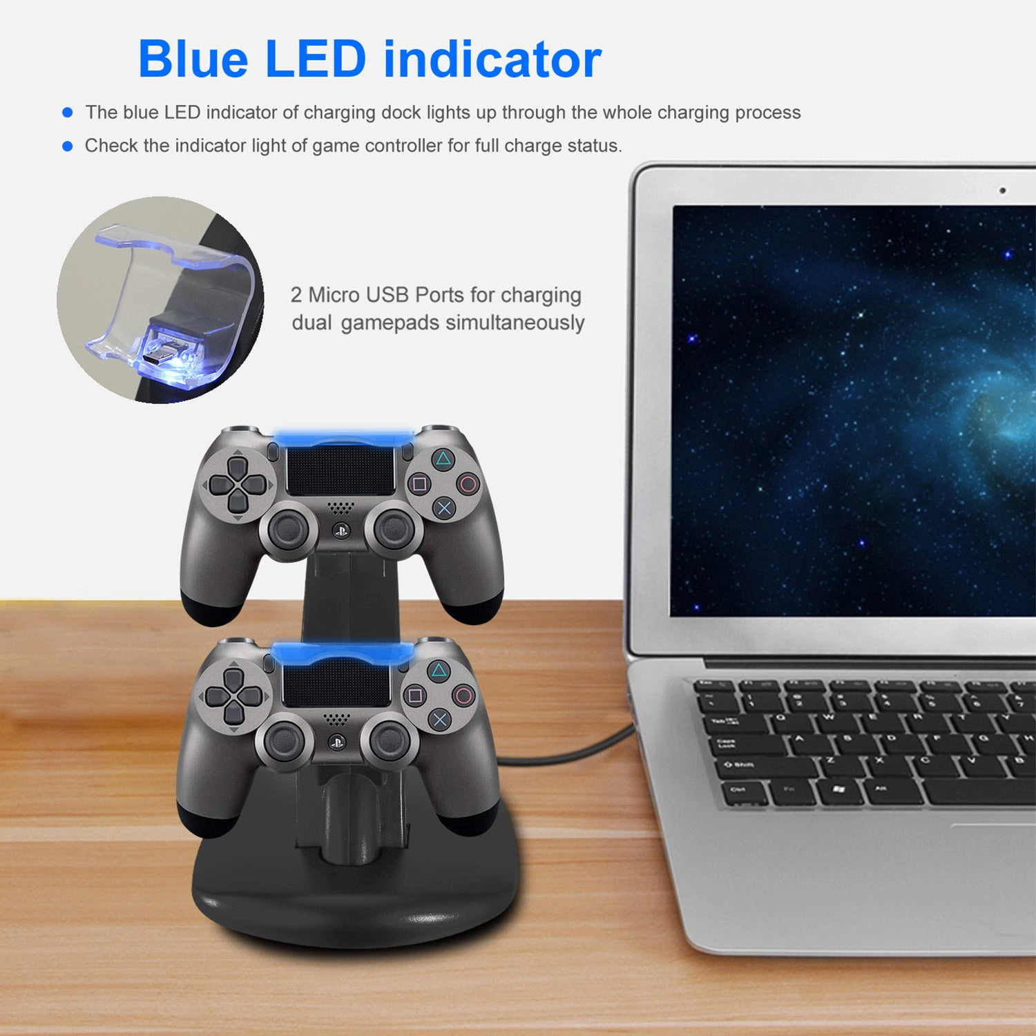 GBruno Dual Controller Charging Dock For PS4