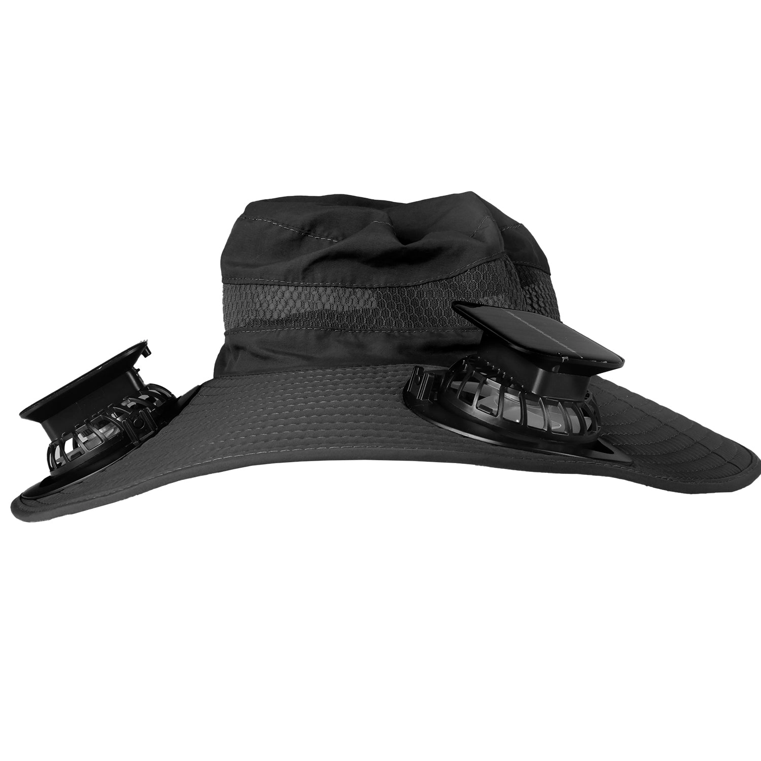 GBruno Solar-Powered Wide Brim Sun Hat With Fans