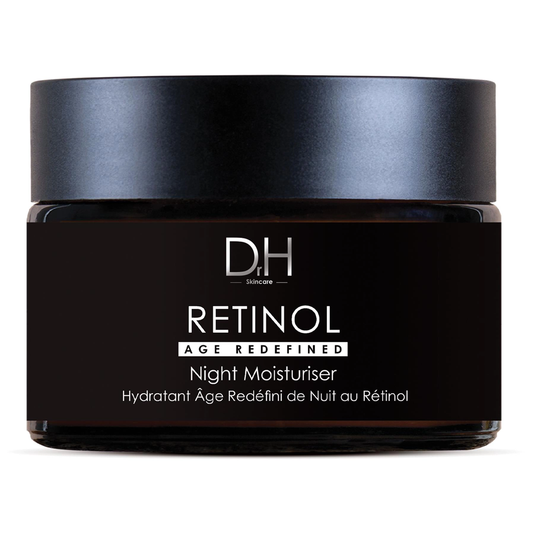 Dr H Retinol Anti-Ageing Night Moisturiser 60ml - Targets Fine Lines, Wrinkles & Loss of Firmness