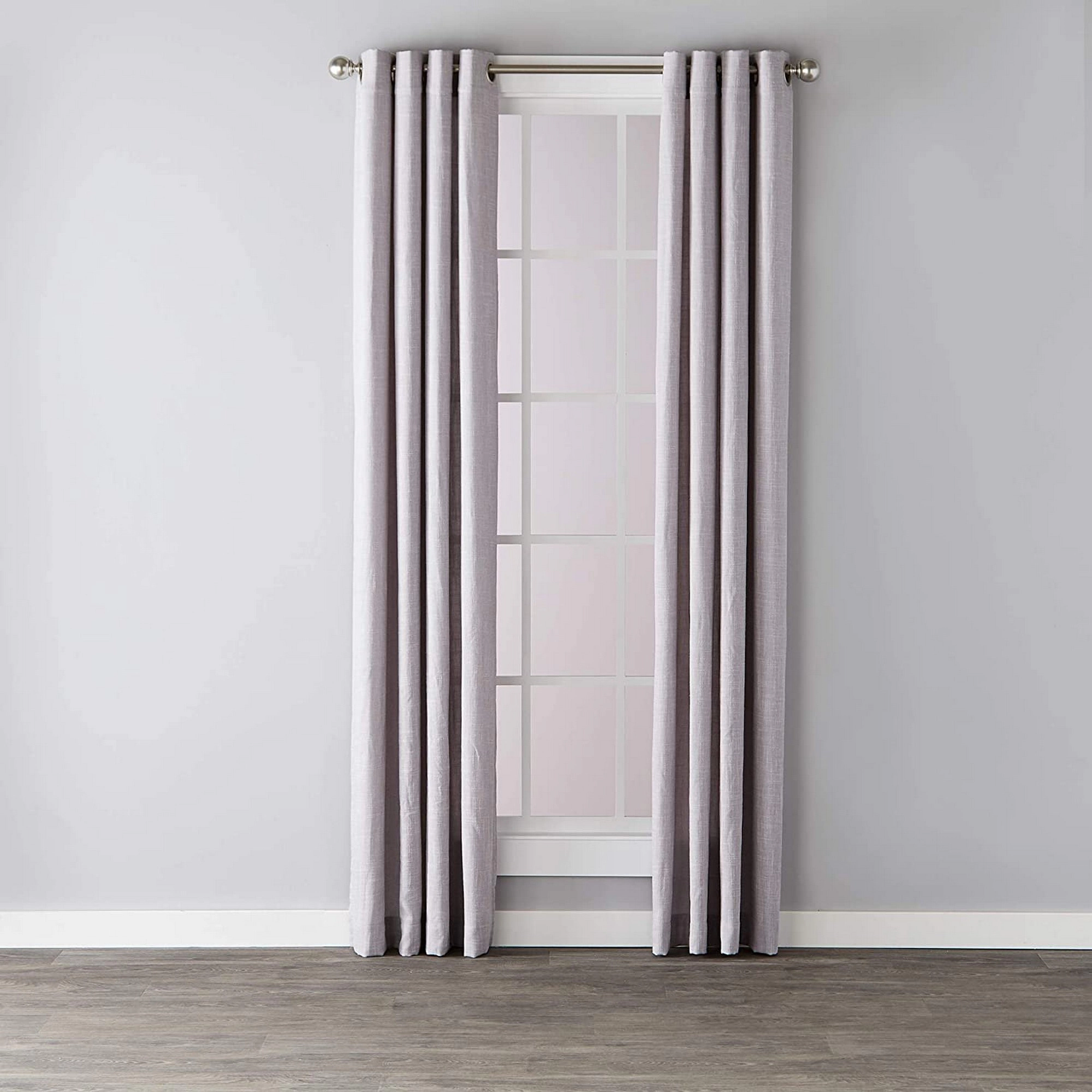 SKL Home Saturday Knight Ltd Melange Textured Woven Fabric And Stylish Design SunSafe Window Panel - 40x84", Gray