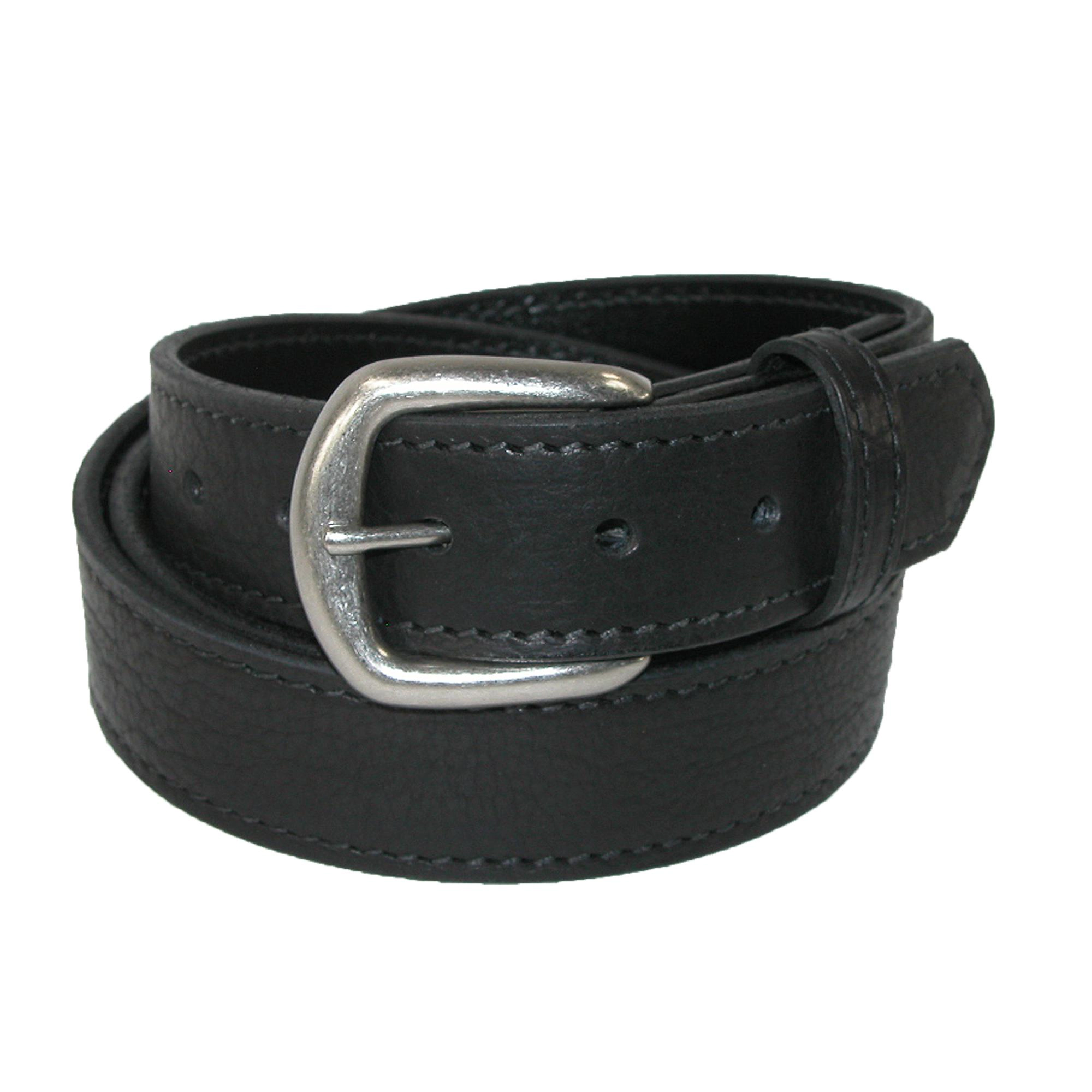 Boston Leather Men's Big & Tall Bison Belt with Removable Buckle