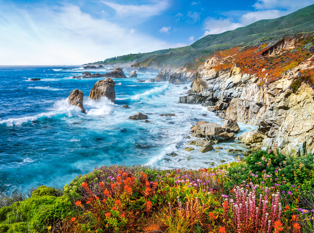 CASTORLAND 2000 Piece Jigsaw Puzzles, Big Sur Coastline, California, USA, Coastal Breathtaking landscape, C-200856-2