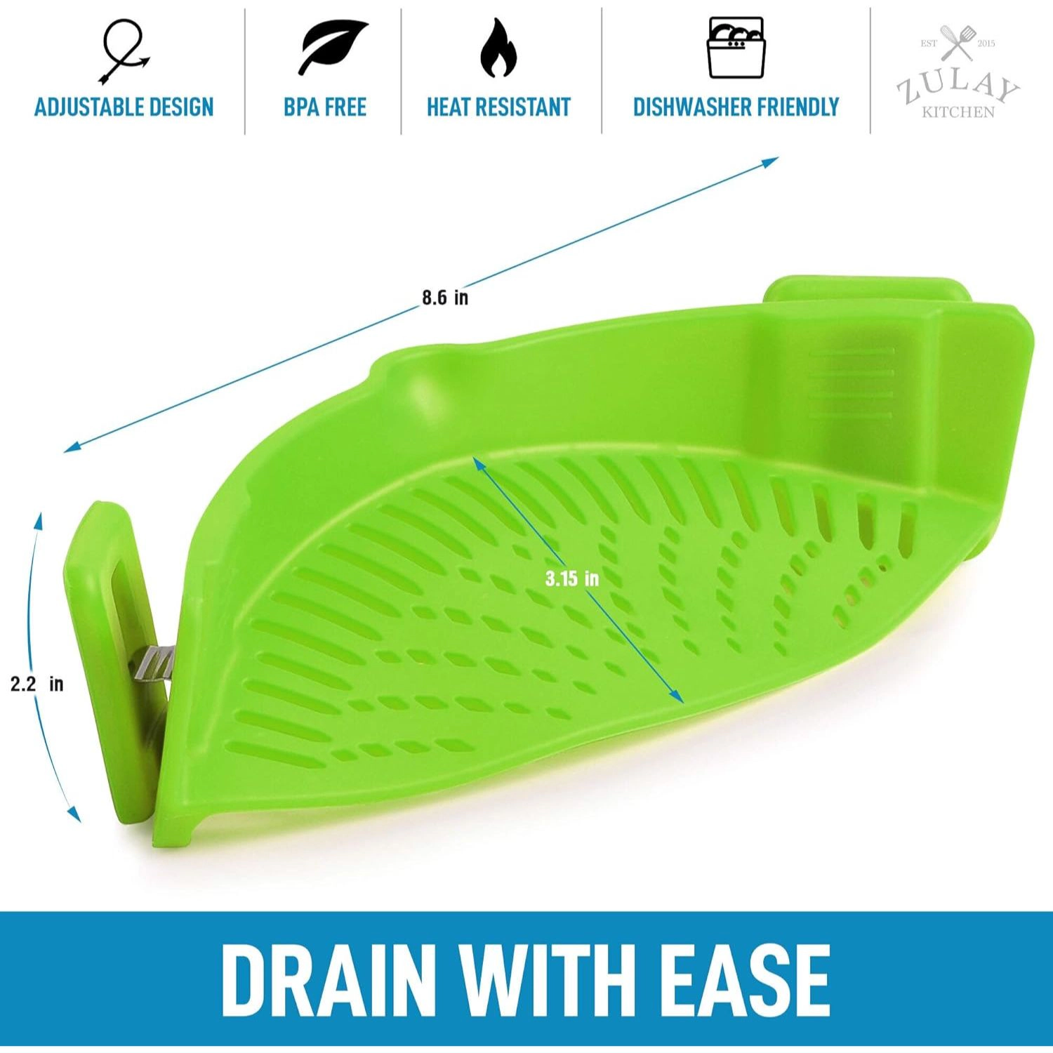 Zulay Kitchen Silicone Pot Strainer