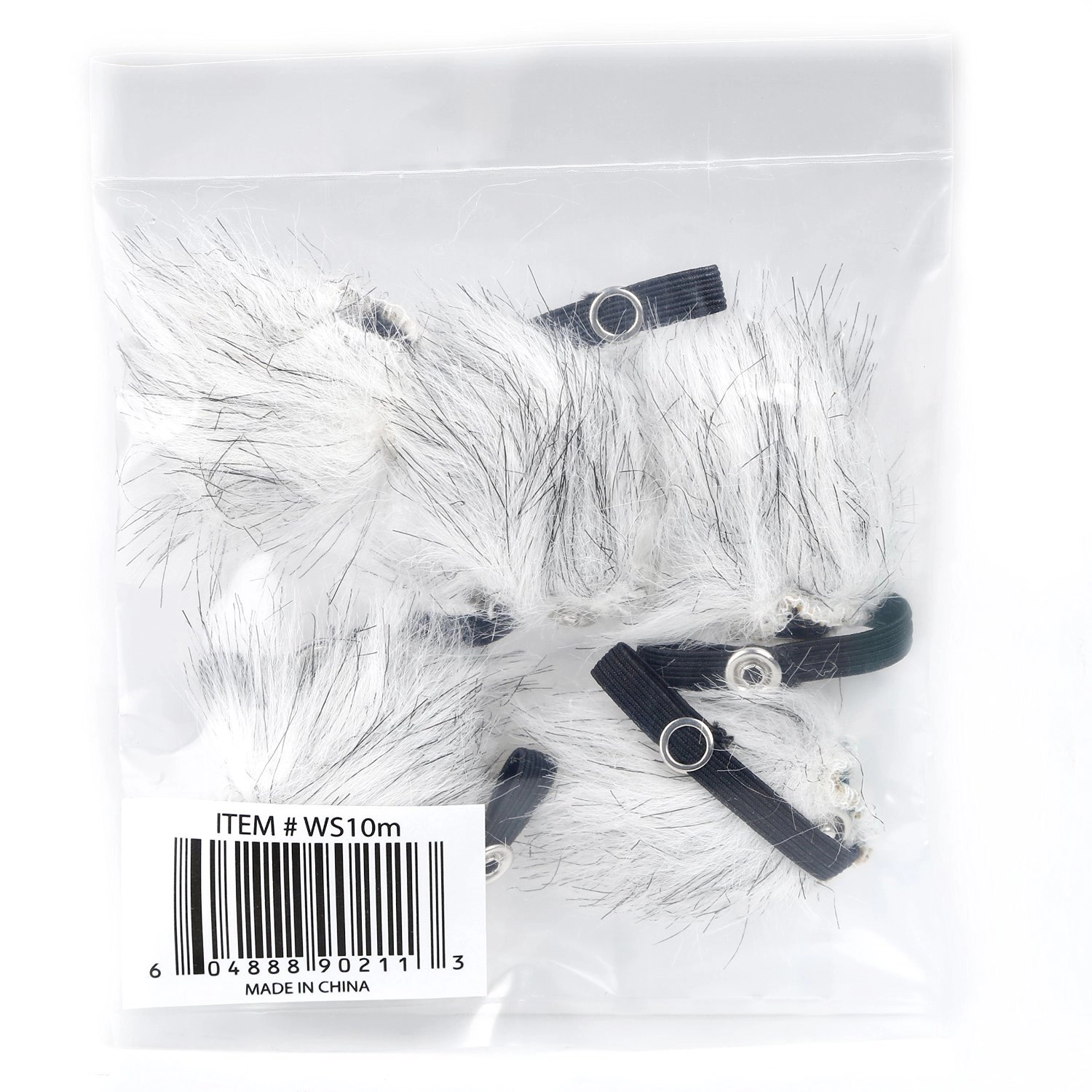Movo WS10n Universal Furry Outdoor Microphone Windscreen Muff for All Lavalier Microphones (5 PACK)
