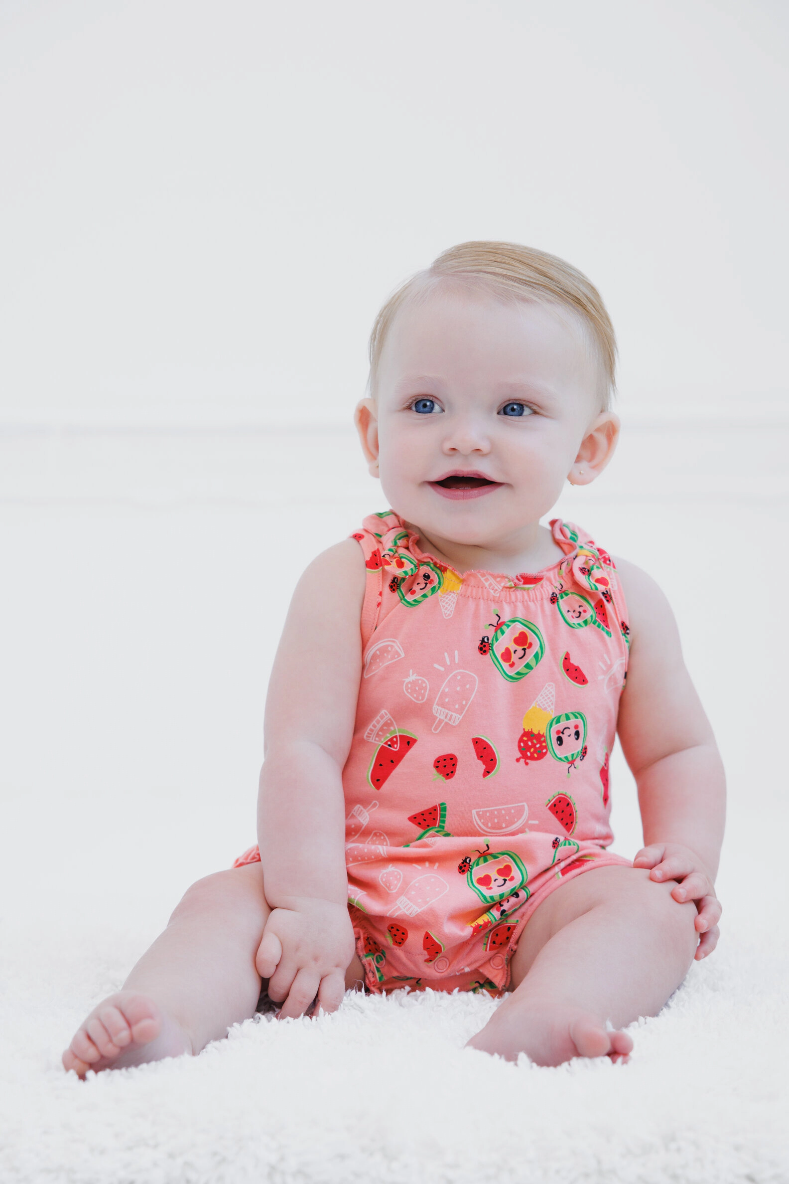 Cocomelon Baby Girls' Sleeveless Bubble Romper