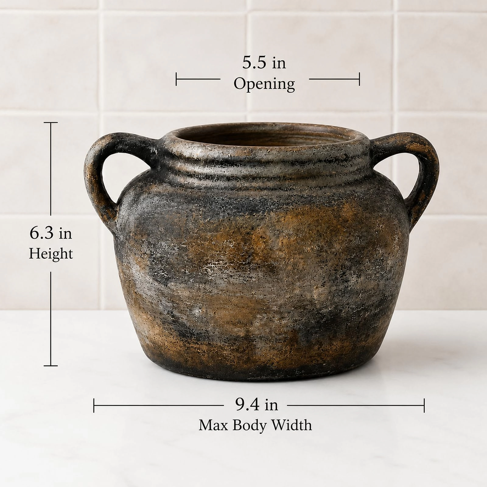 WZK Rustic Farmhouse Handmade Ceramic Kitchen Utensil Holder