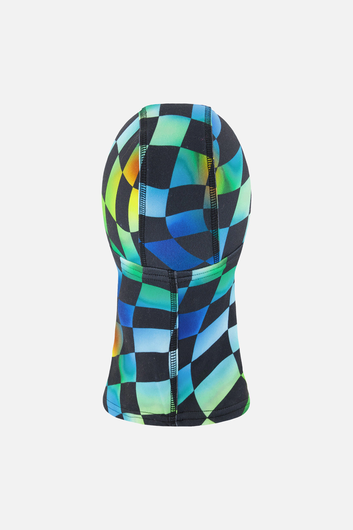 Deux par Boys Brushed Jersey Checkered Print Balaclava with Reflective Patch
