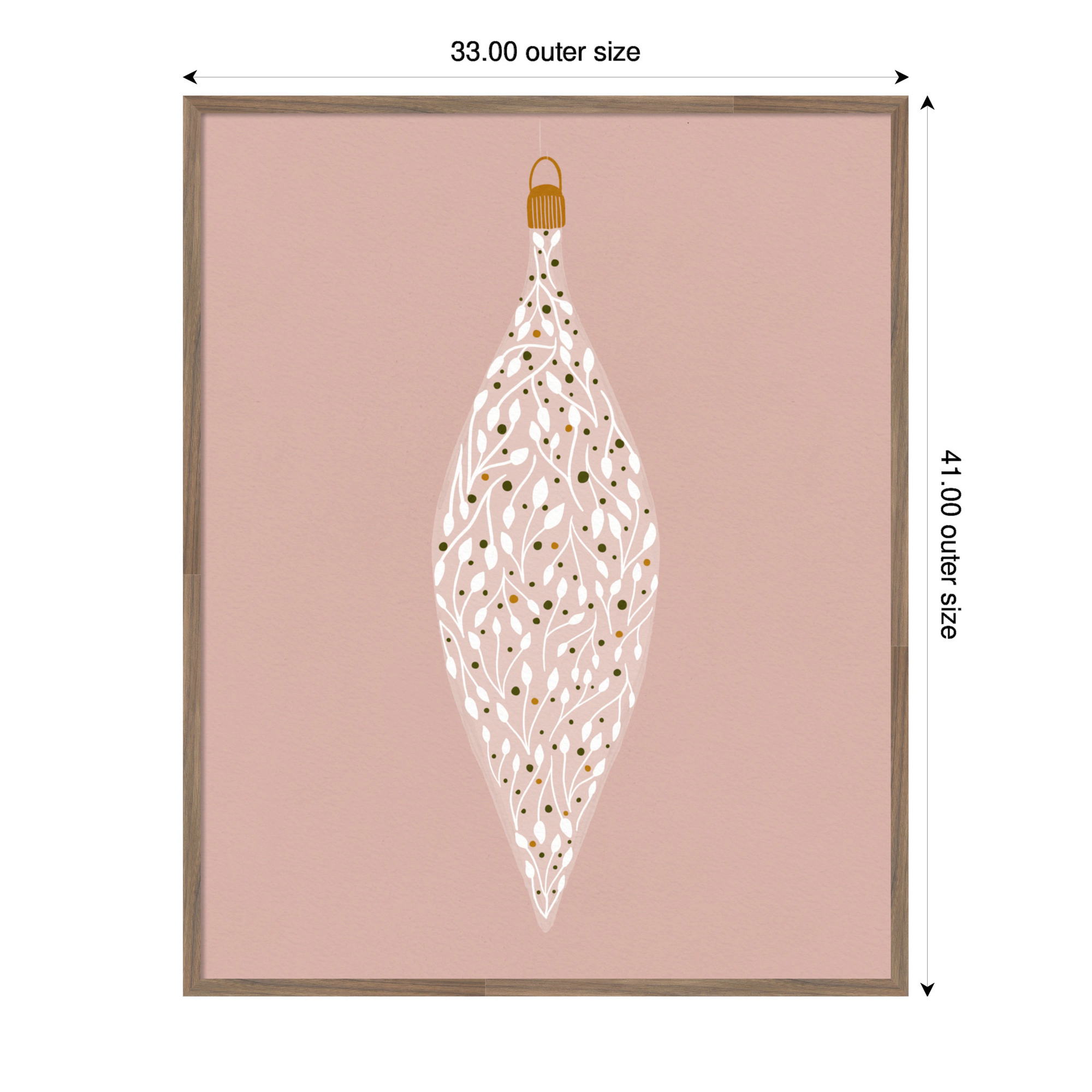 Amanti Art Ornament On Pink 2 by Katie O'shea Framed Canvas Wall Art Print