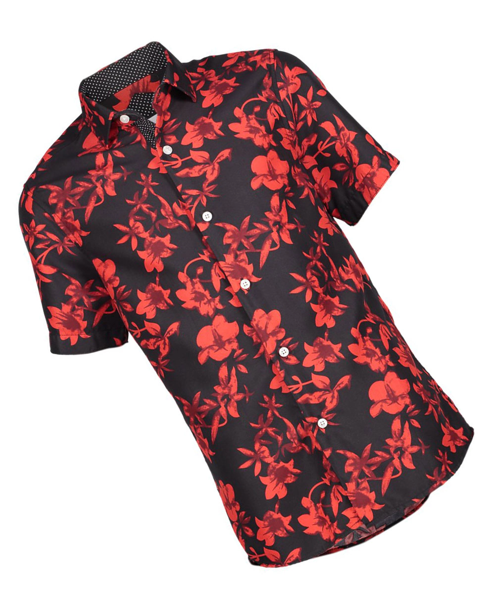 Elie Balleh Boys Slim Fit Floral Shirt