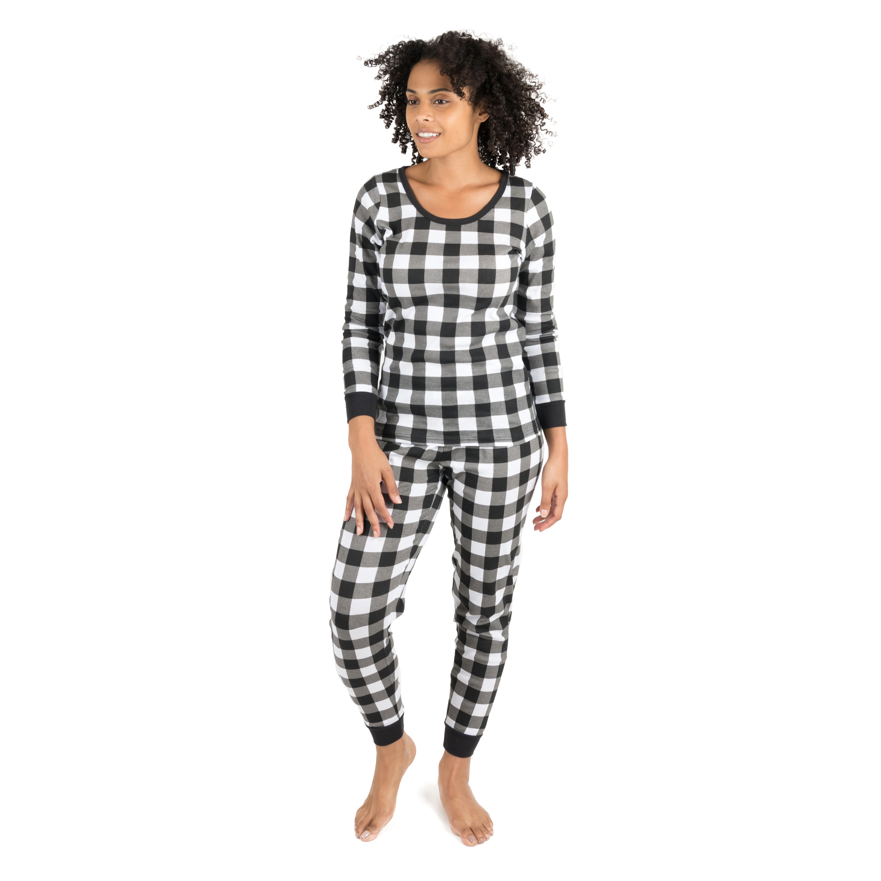 Leveret Women's Holiday Buffalo Plaid Cotton Pajama Set