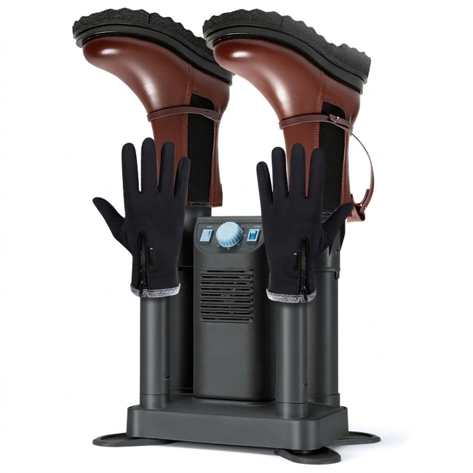 SUGIFT Gray Electric Shoe and Boot Dryer with Ozone Disinfection for 4 Shoes 180-Minute Timer 15-in W 20.5-in H