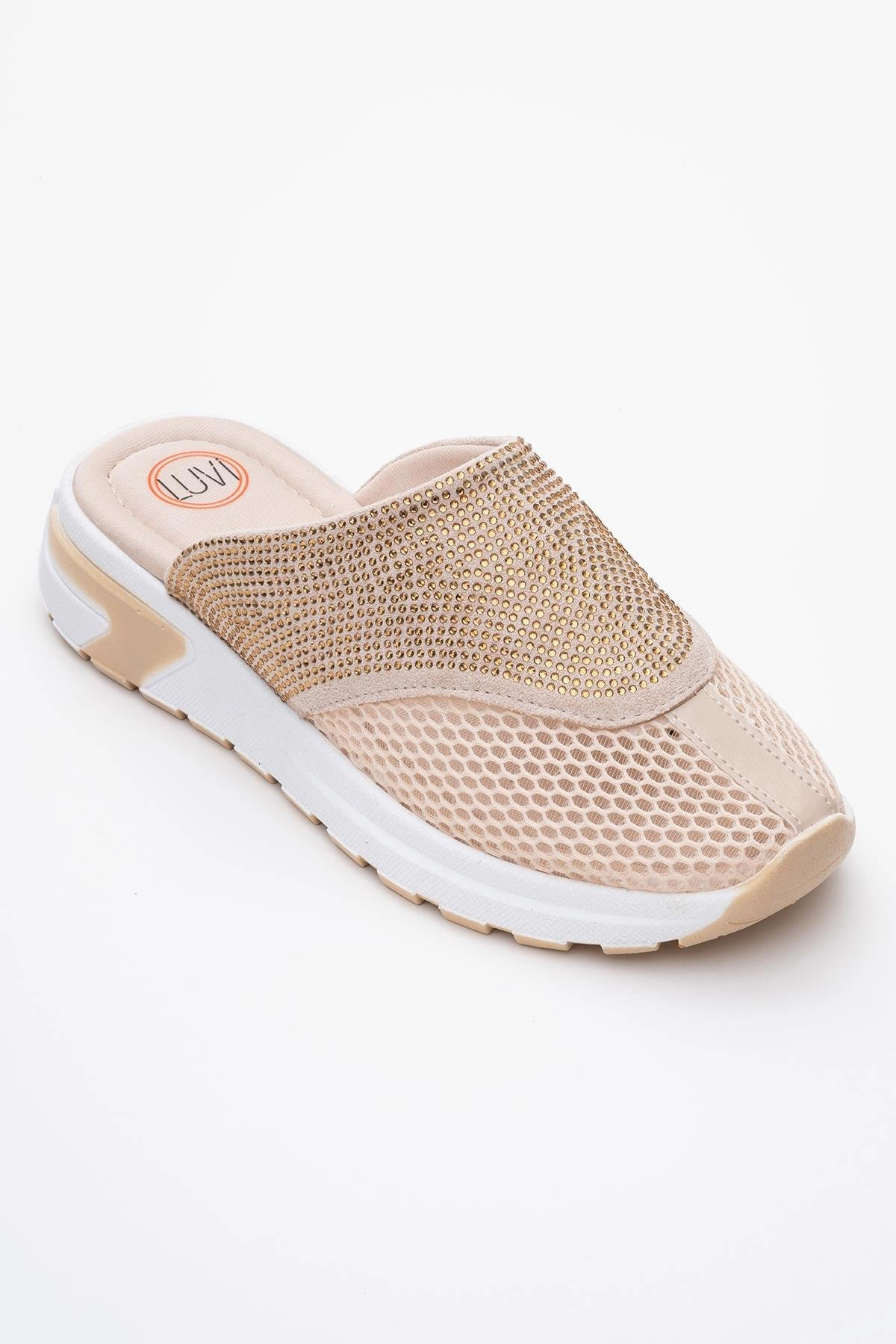 Prologue Shoes Womens GLEA Mesh Rhinestone Mules