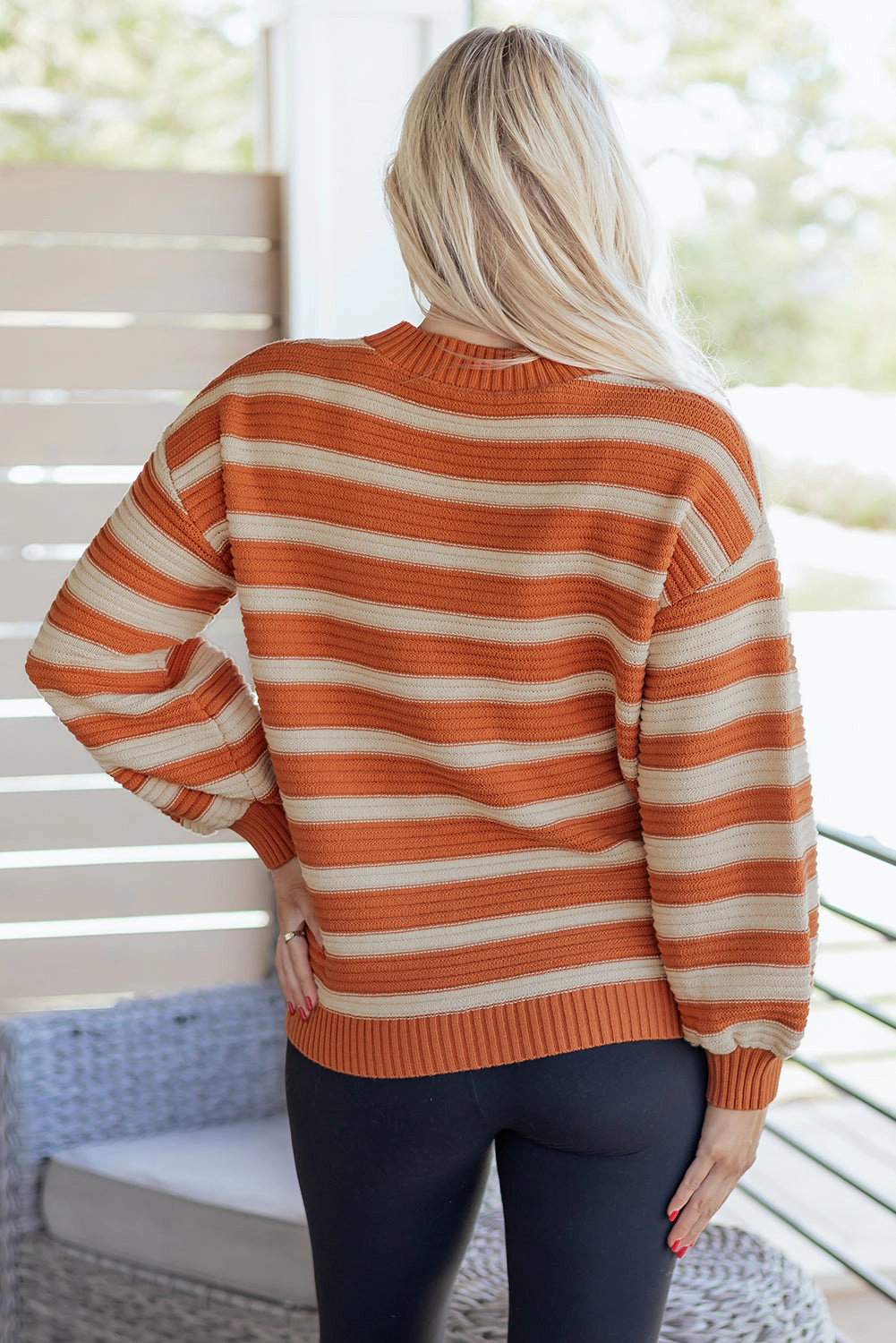Threaded Pear Women's Isabella Trim Drop Shoulder Sweater