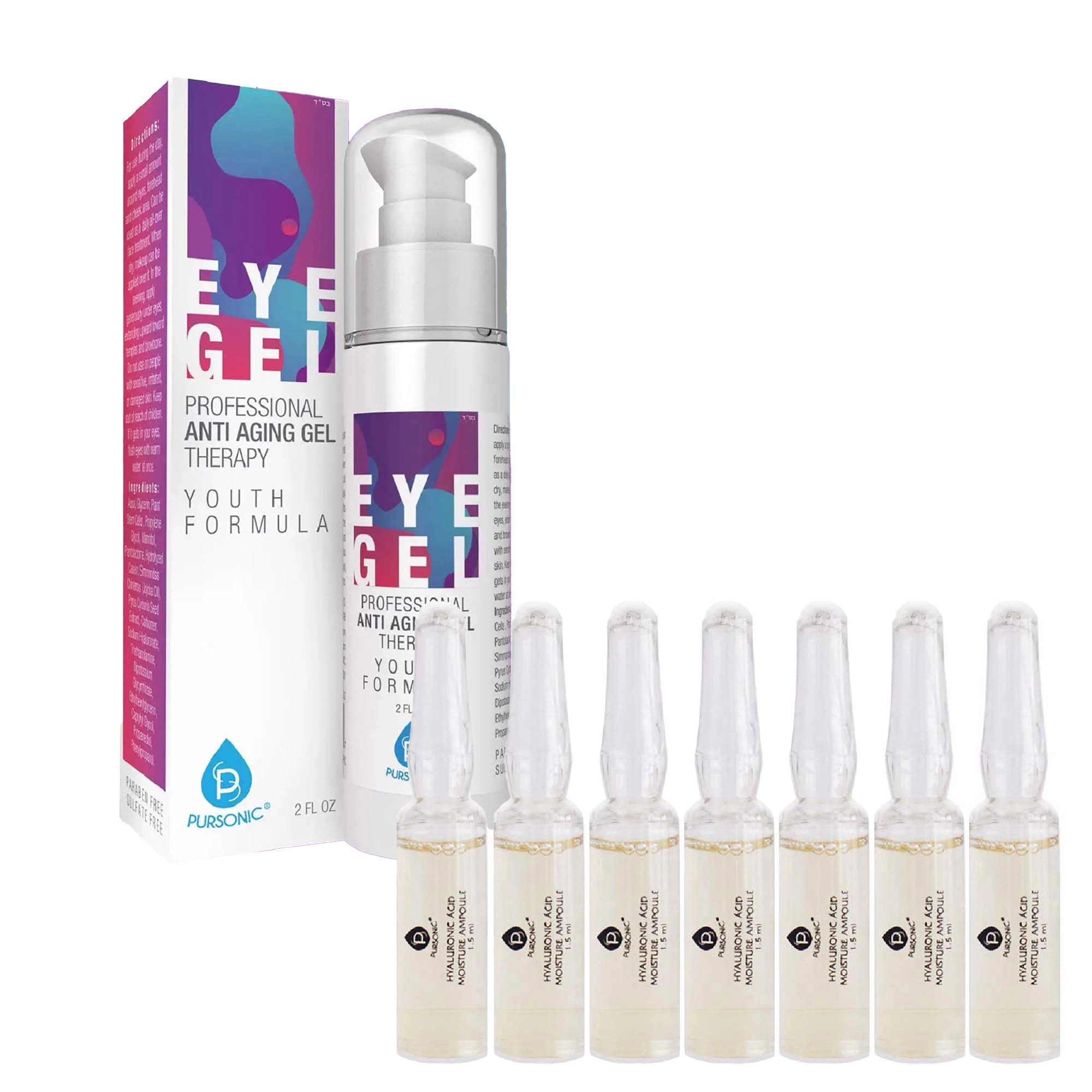 Pursonic Unisex Ultimate Skincare Ampoule & Eye Gel Set