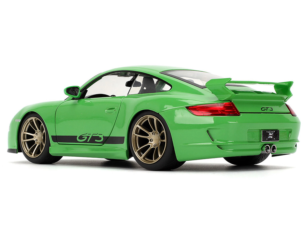 Jada Porsche 911 GT3 (997) Green with Black Accents "Fast X" (2023) Movie "25 Years of Fast & Furious" Series