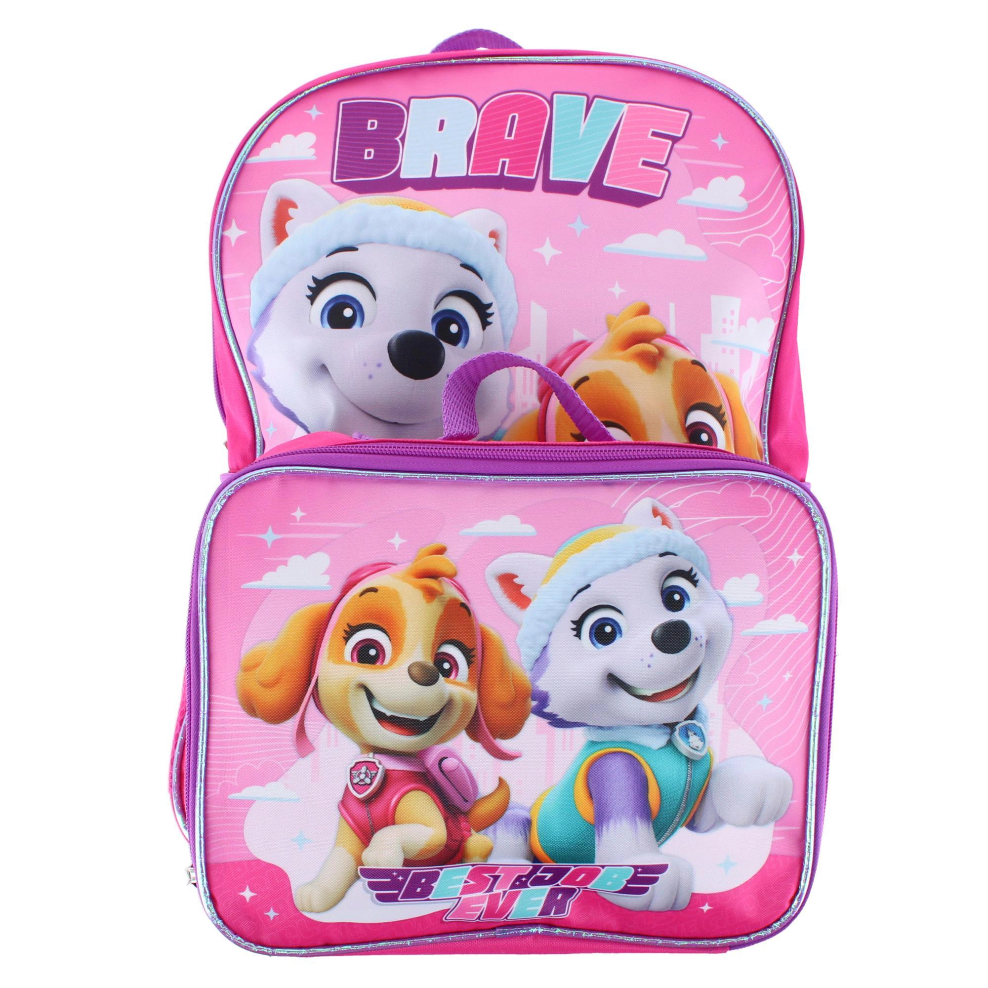 CTM Girl's Paw Patrol 16 Inch Backpack & Luncbox Set