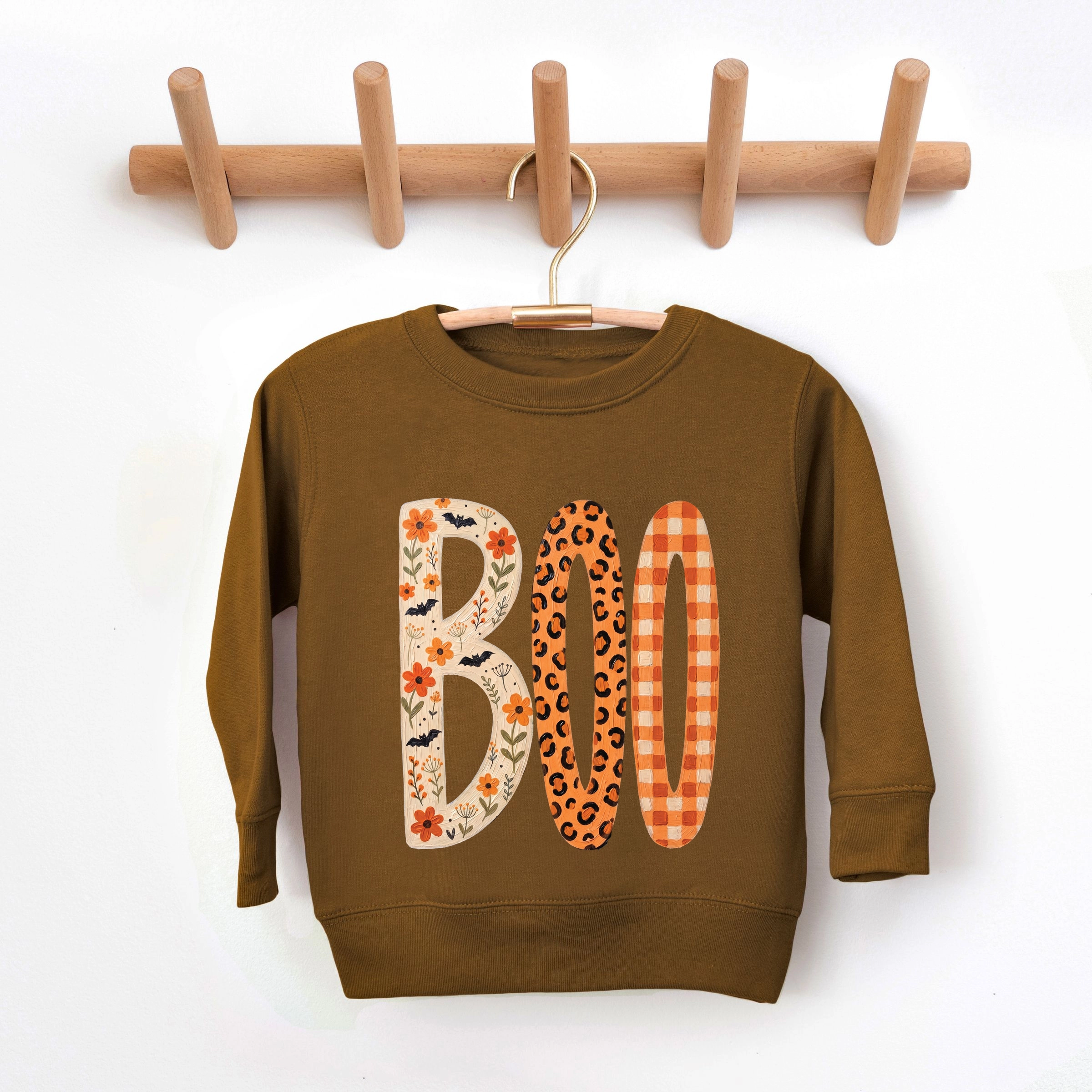 The Juniper Shop - Toddler Graphic Sweatshirt Boo Tall Pattern