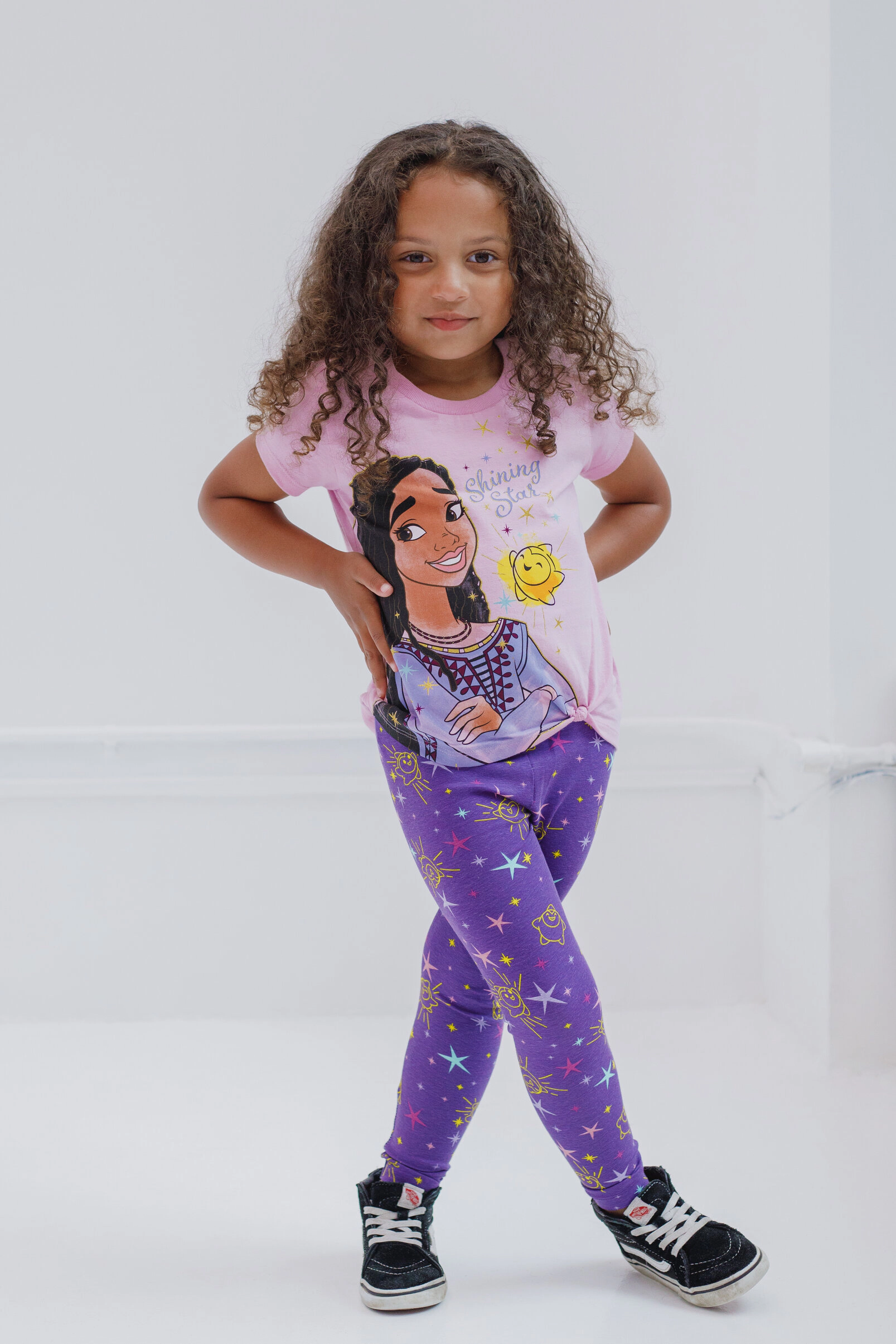 Disney Wish Girls' 2-Piece T-Shirt and Leggings Set