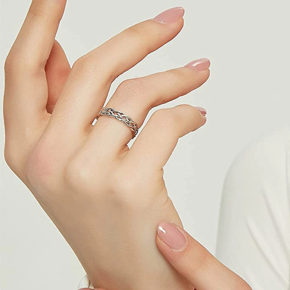 Celtic Knot Eternity Band Ring Classic Stackable Rings