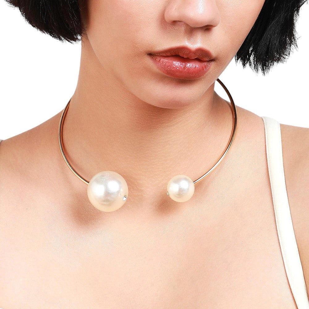 SOHI Women's Elegant Pearl Choker