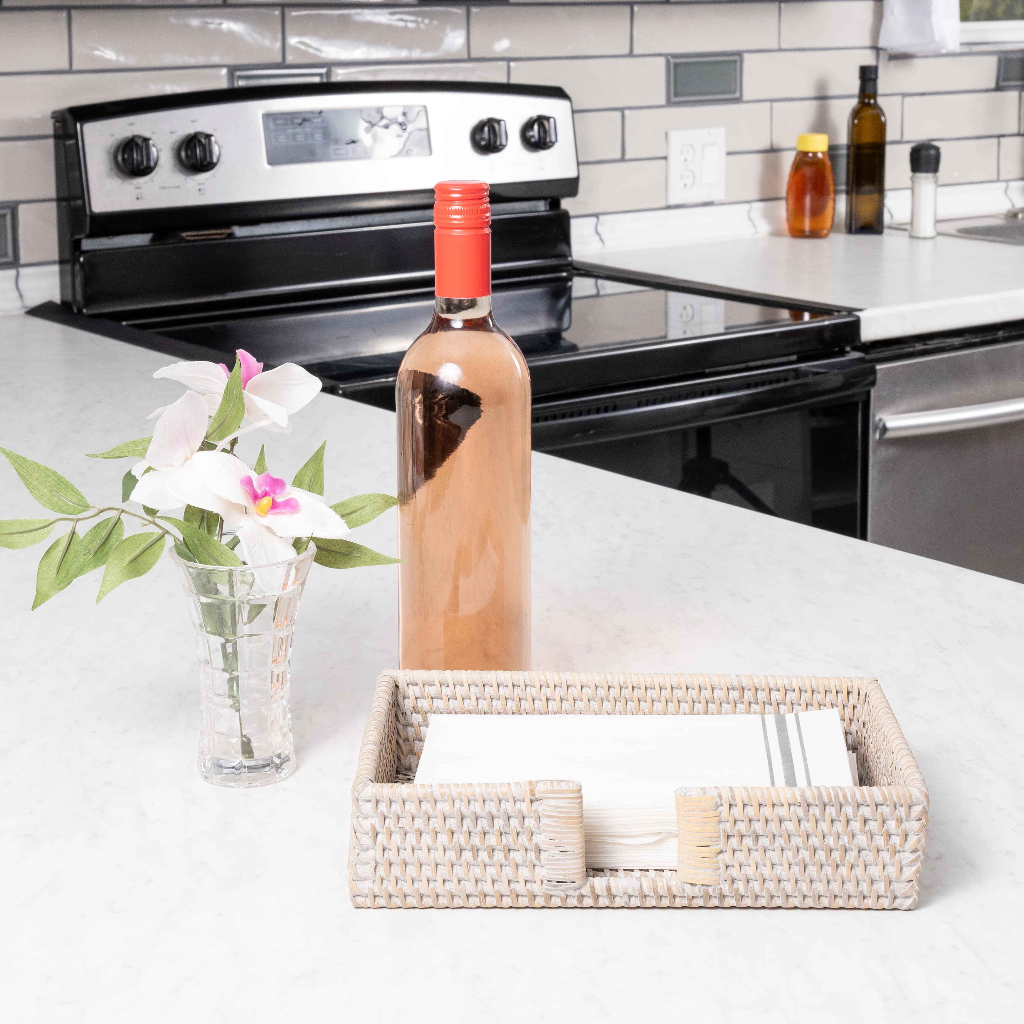 Saboga Home™ Guest Towel - Rectangular Napkin Holder with Cutout