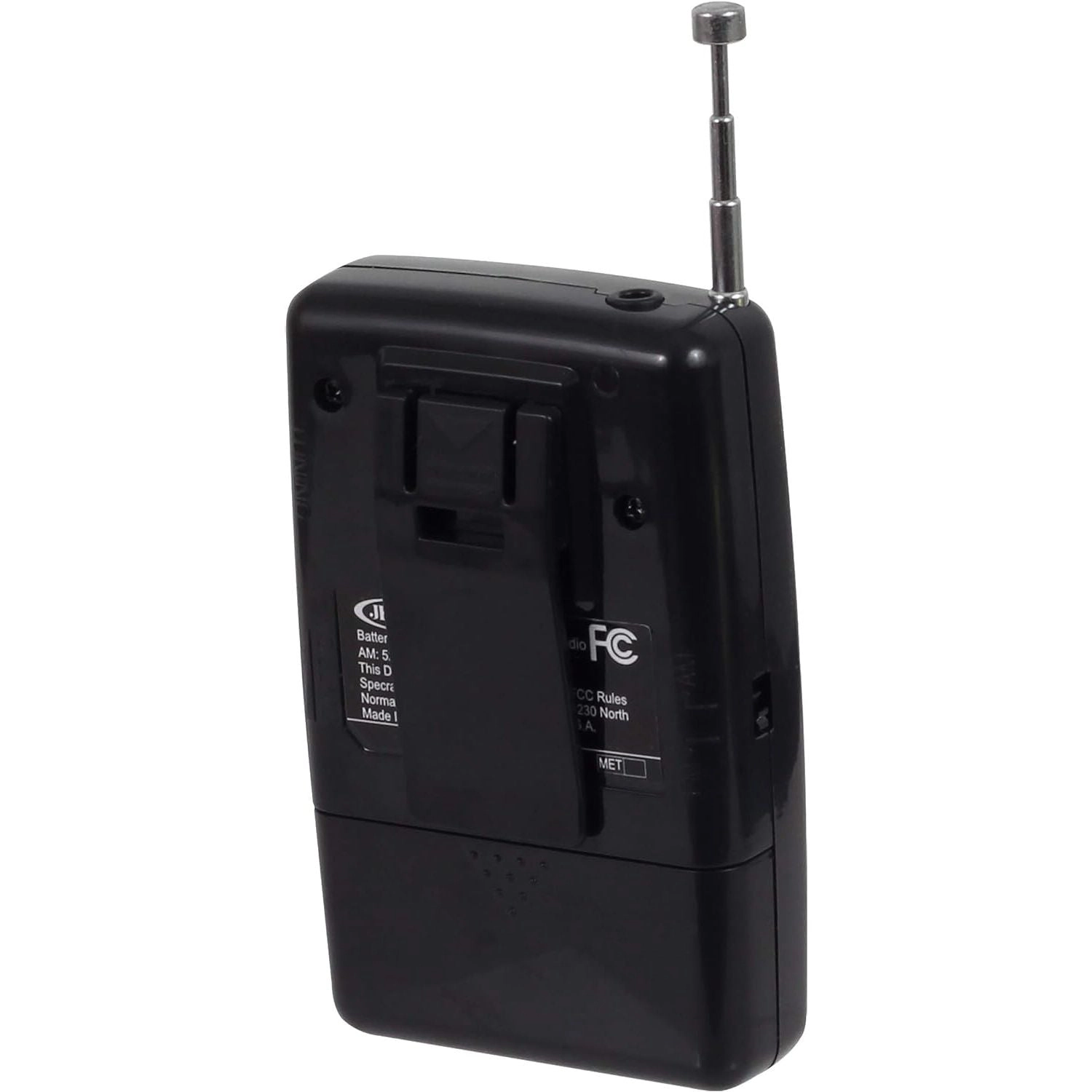 Jensen AM/FM Portable Pocket Radio MR-180, Black