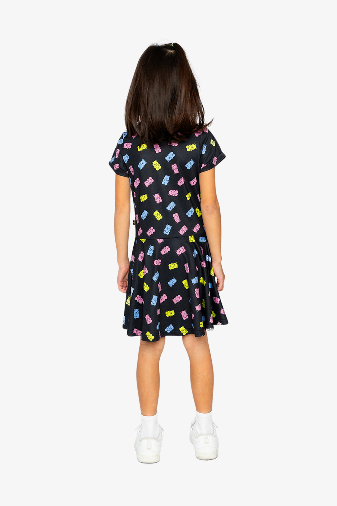 Deux par Girls Gummy Bear Print Short Sleeve Drop-Waist Dress