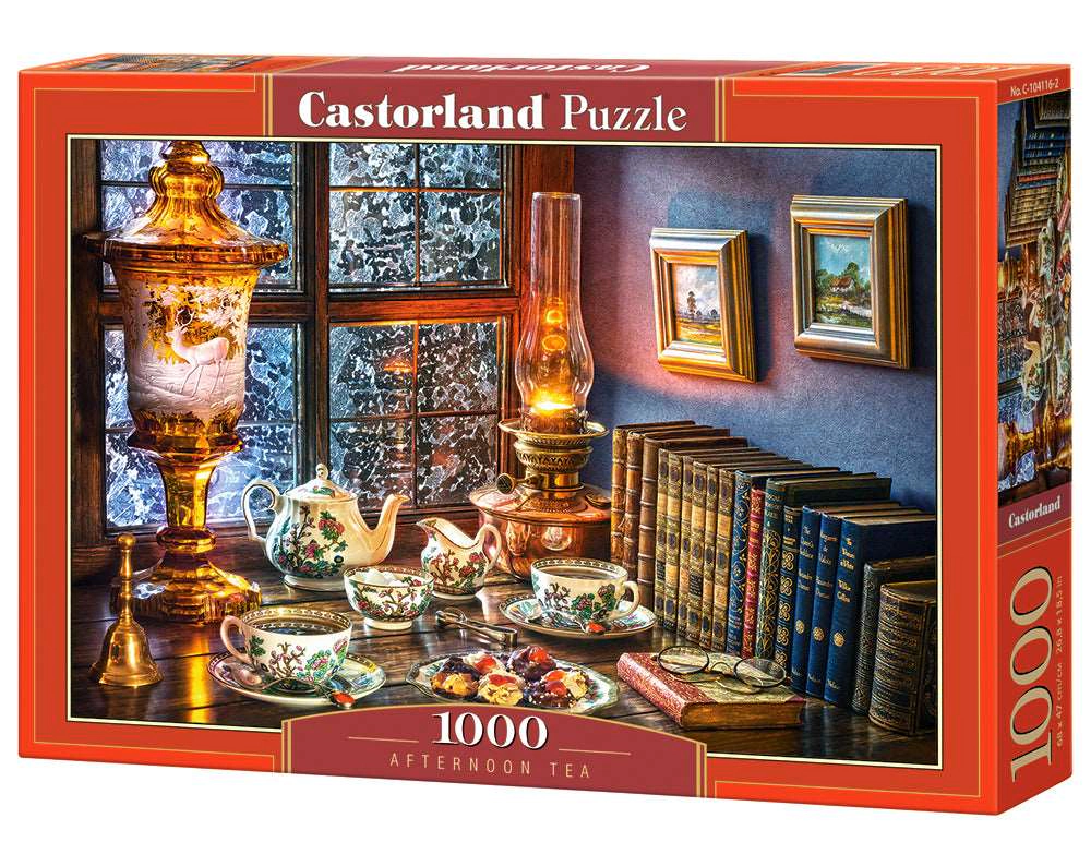 CASTORLAND 1000 Piece Jigsaw Puzzle, Afternoon Tea, Classic interior, Old fashioned furniture, Vintage, C-104116-2
