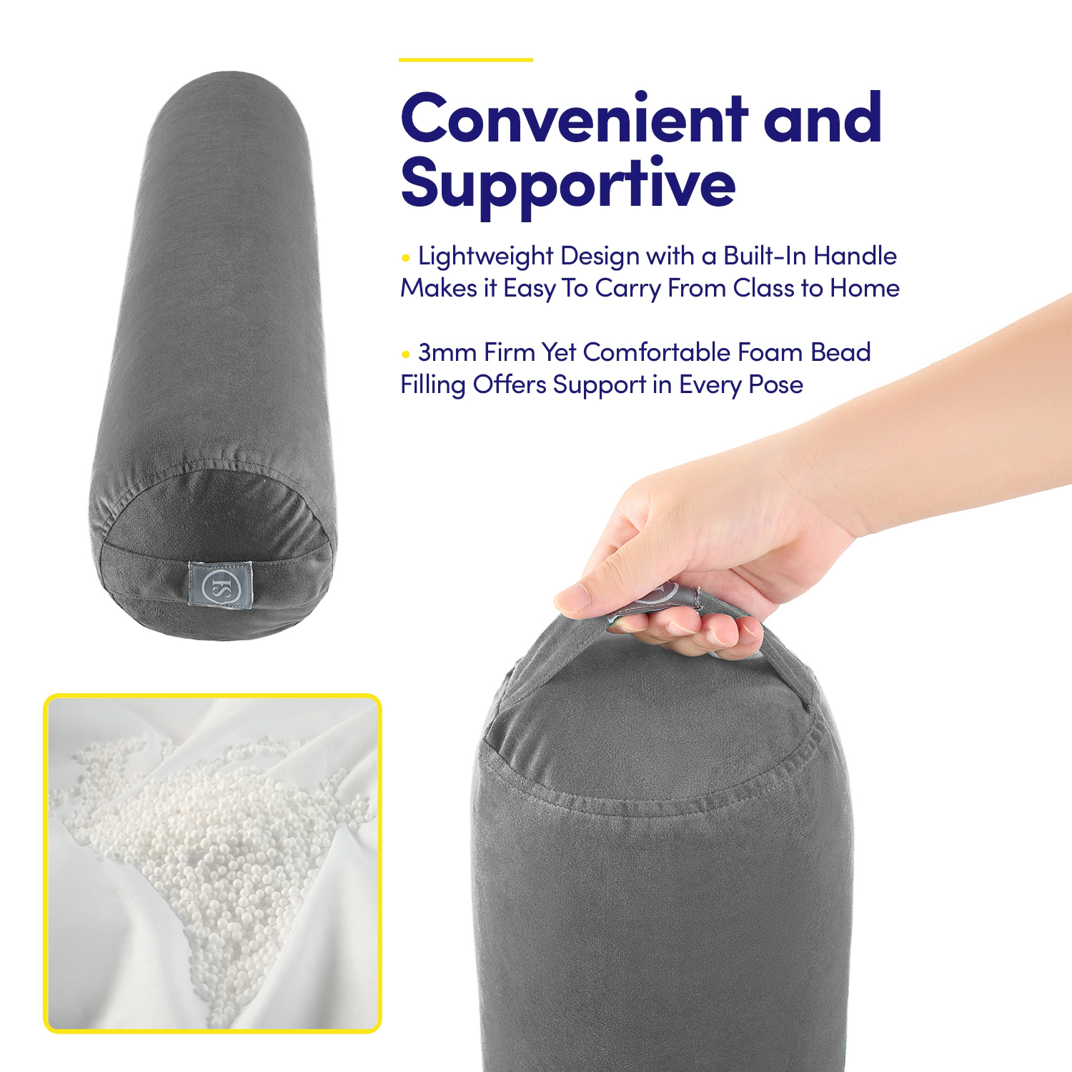 Sweet Home Collection Yoga Bolster Meditation Pillow
