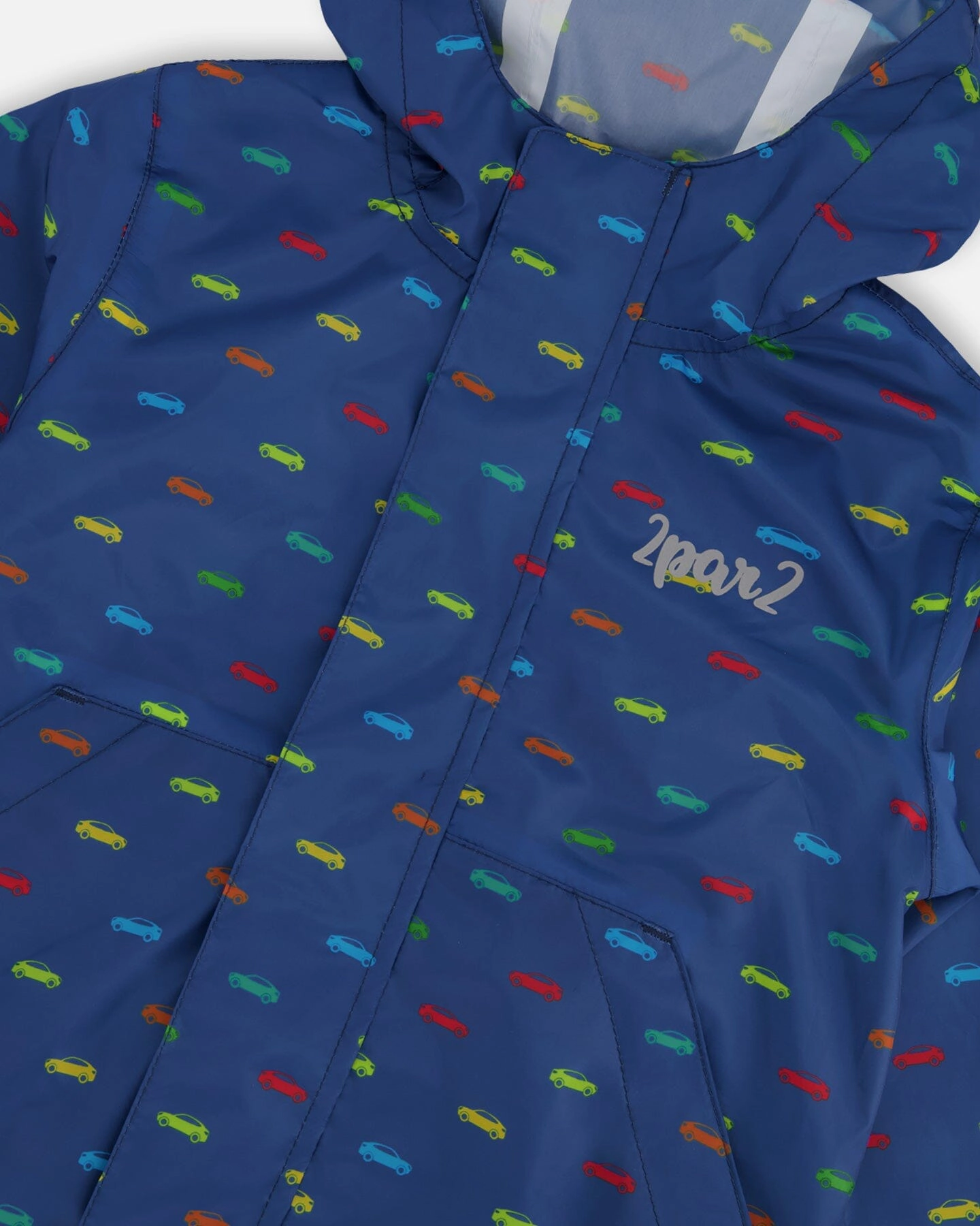 Deux par Boys Packable Windbreaker Polyester Car Print