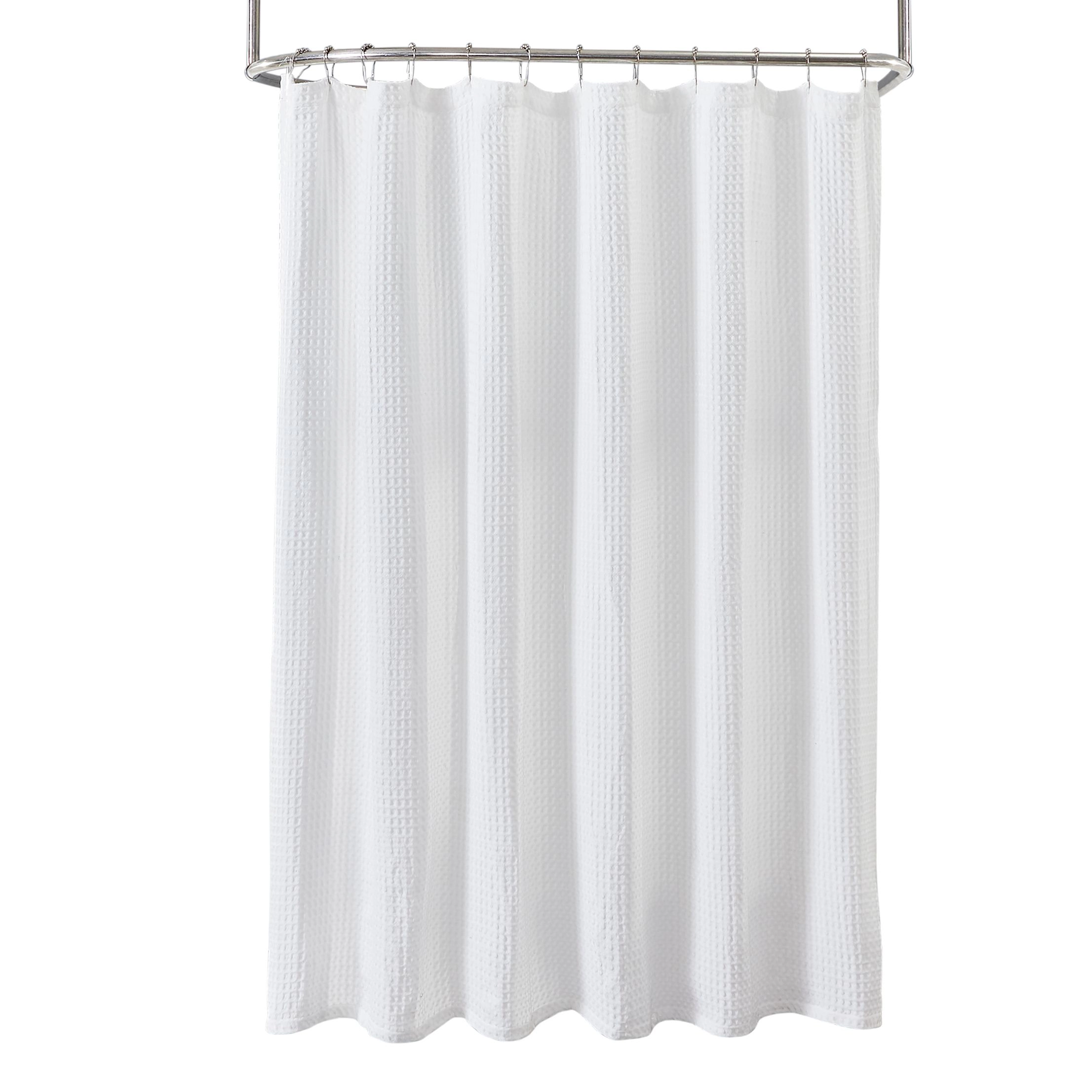 Hotel Collection Premium Waffle Weave Mold & Mildew Resistant Fabric Shower Curtain by Kate Aurora