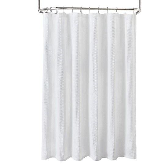 Hotel Collection Premium Waffle Weave Mold & Mildew Resistant Fabric Shower Curtain by Kate Aurora
