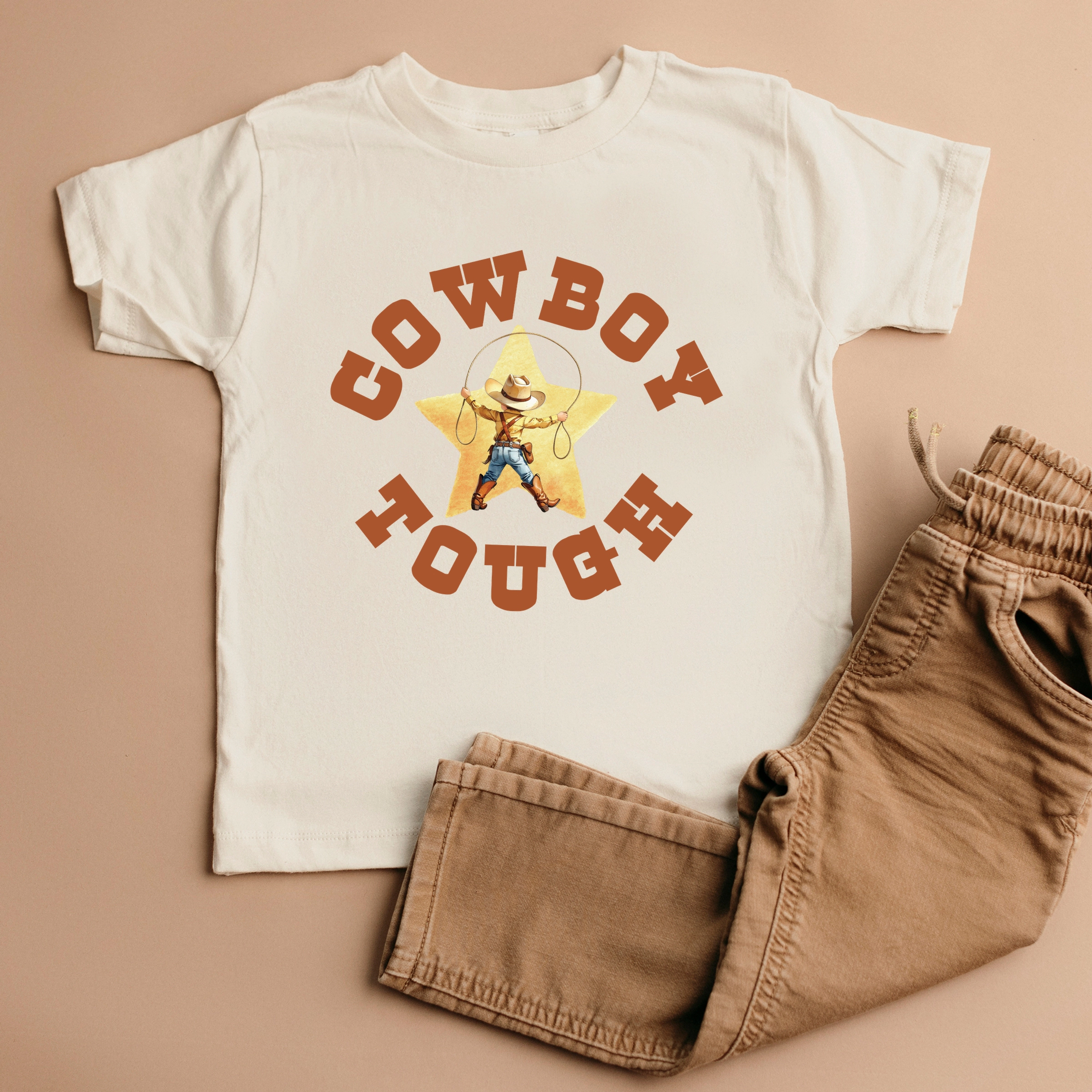The Juniper Shop - Cowboy Tough Star Toddler Short Sleeve Graphic T-Shirt
