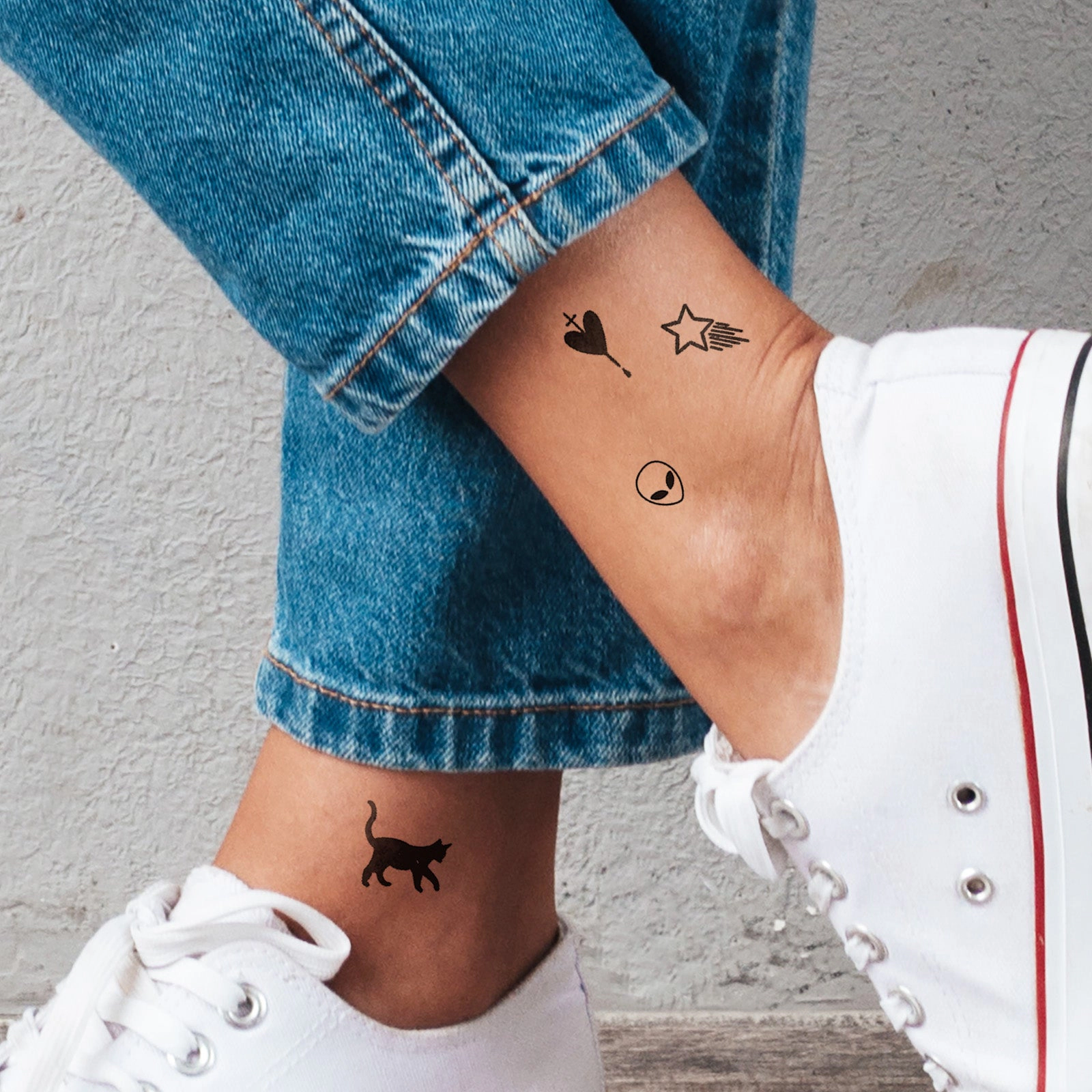 Wrapables Tiny Small Temporary Finger and Hand Tattoos for Women