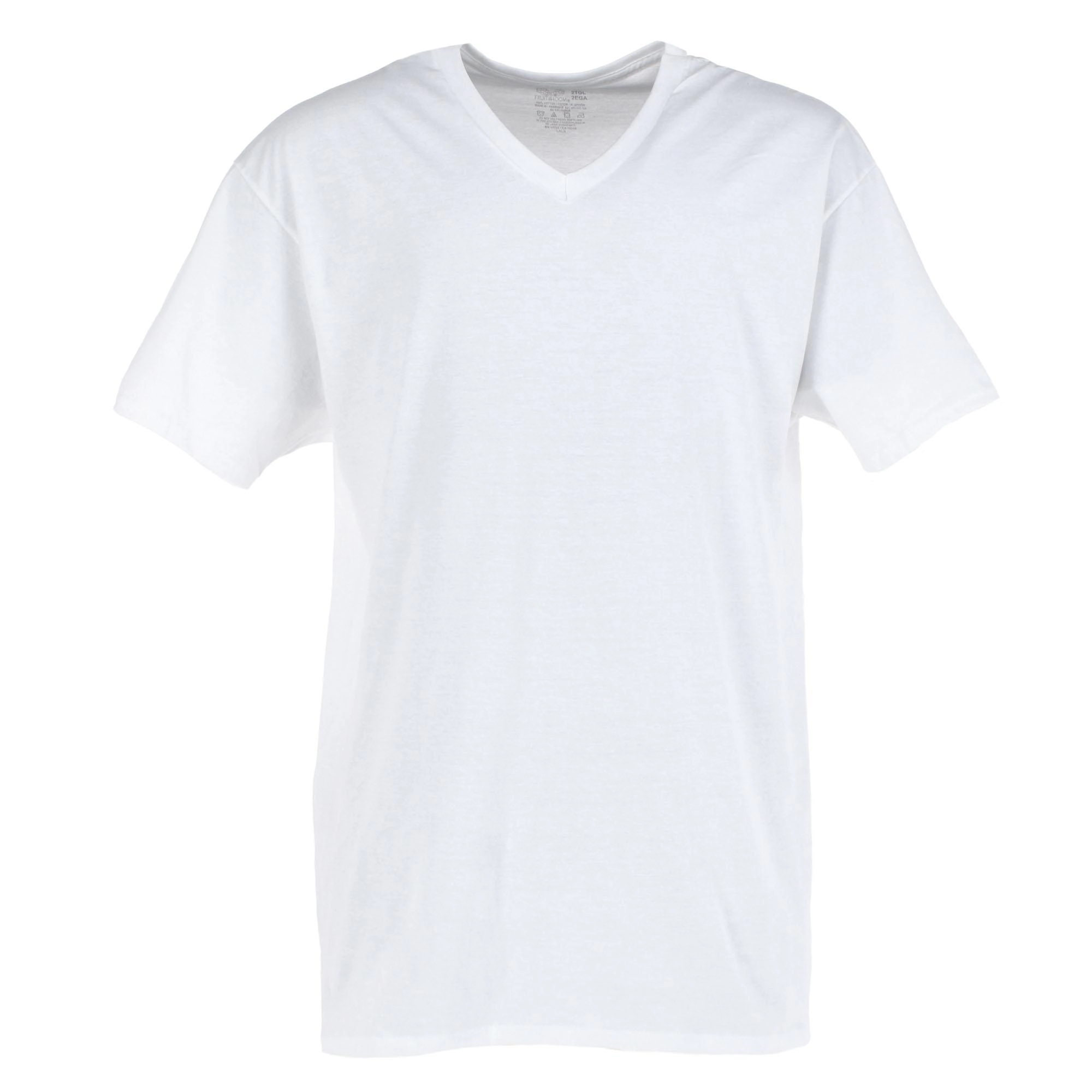 Fruit of the Loom Big & Tall Men's Short Sleeve V-neck T-Shirt (6 Pack)