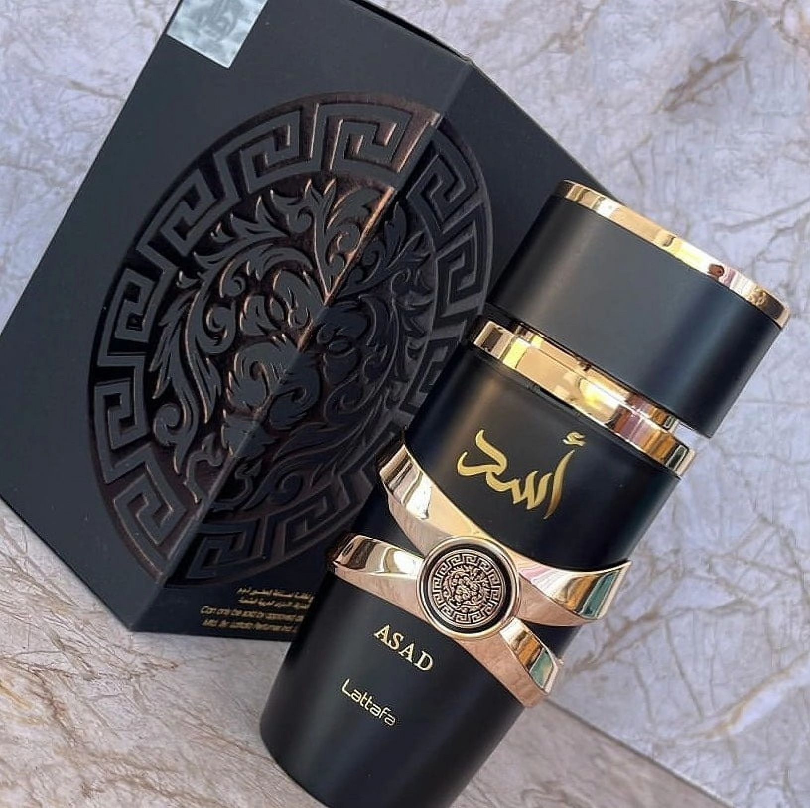 Lattafa Asad Eau de Parfum Spray for Men, 100 ml (3.4 fl oz)