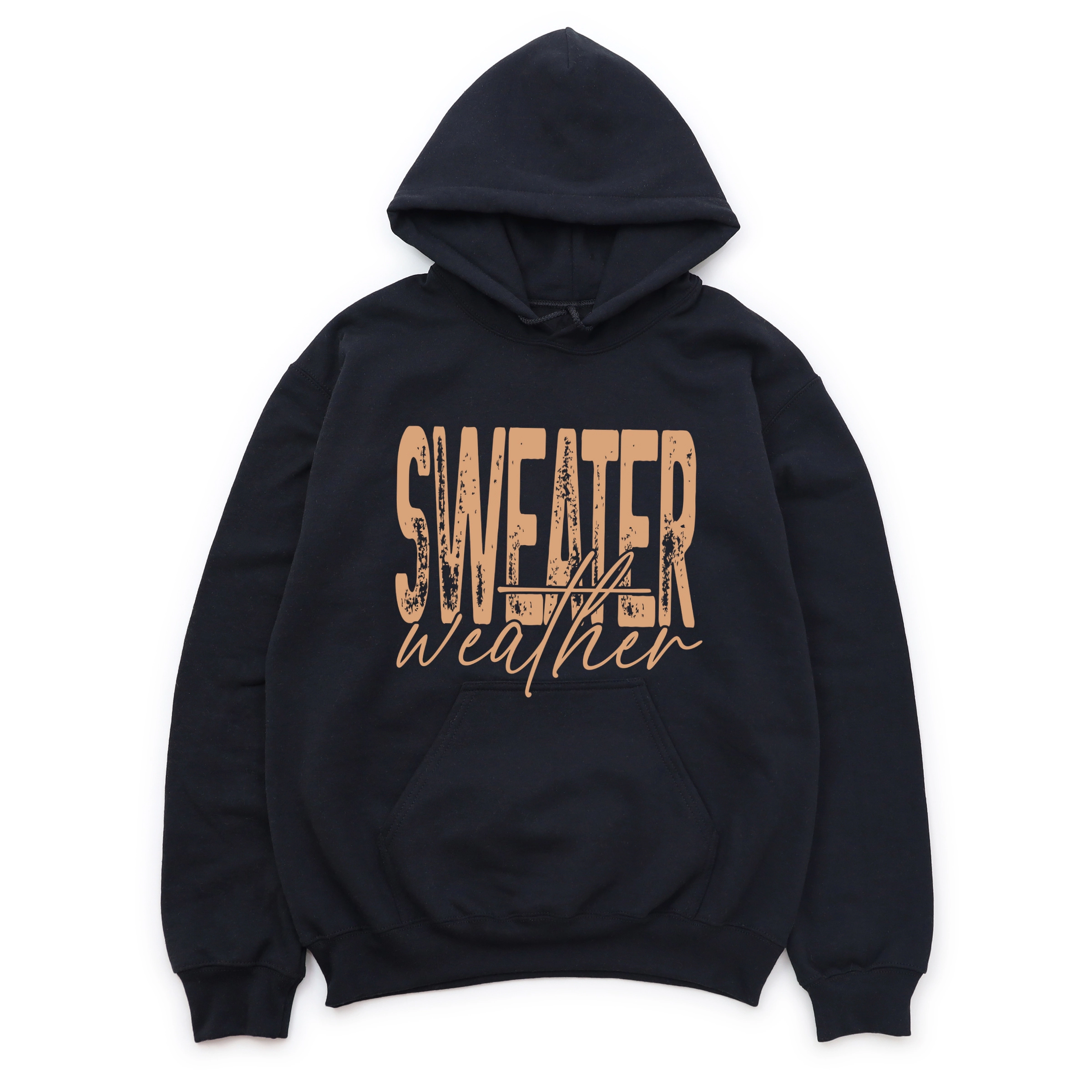 Simply Sage Market - Women's Graphic Hoodie Sweater Weather Blocky Script