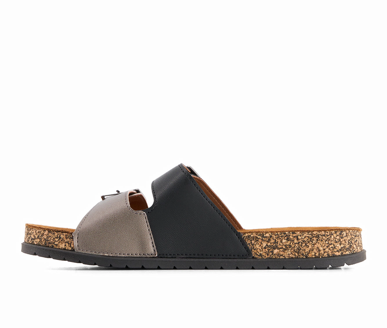 Andrea Womens Double Strap Footbed Sandals