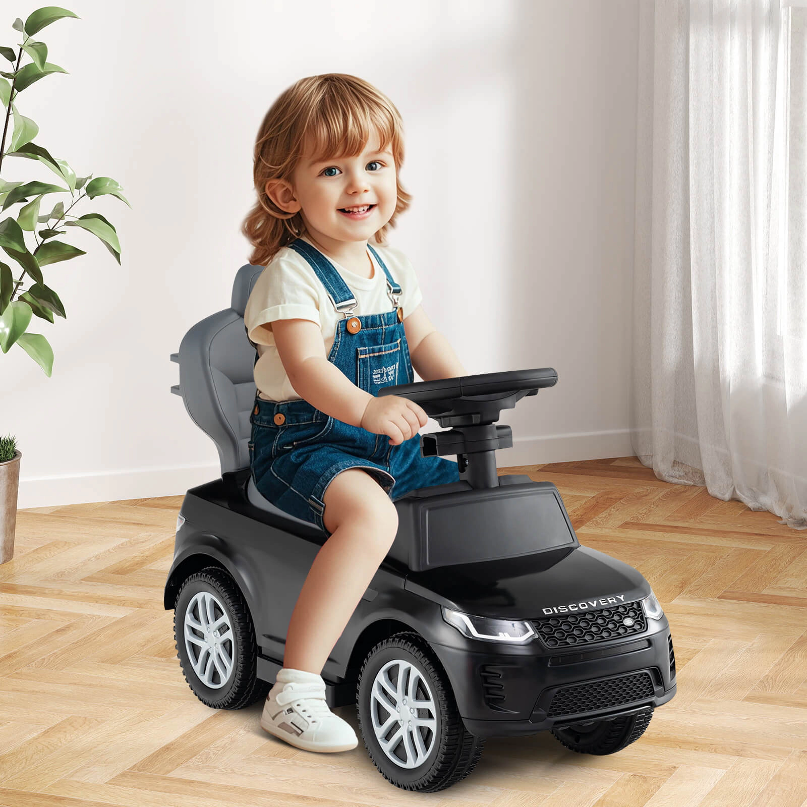 Costway Kids Ride on Push Car with Horn & Start-up Sound Under-seat Storage Handle
