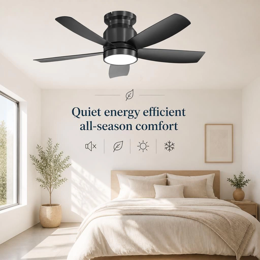 ELEMENT ACE Low Profile Quiet Flush Mount Ceiling Fan