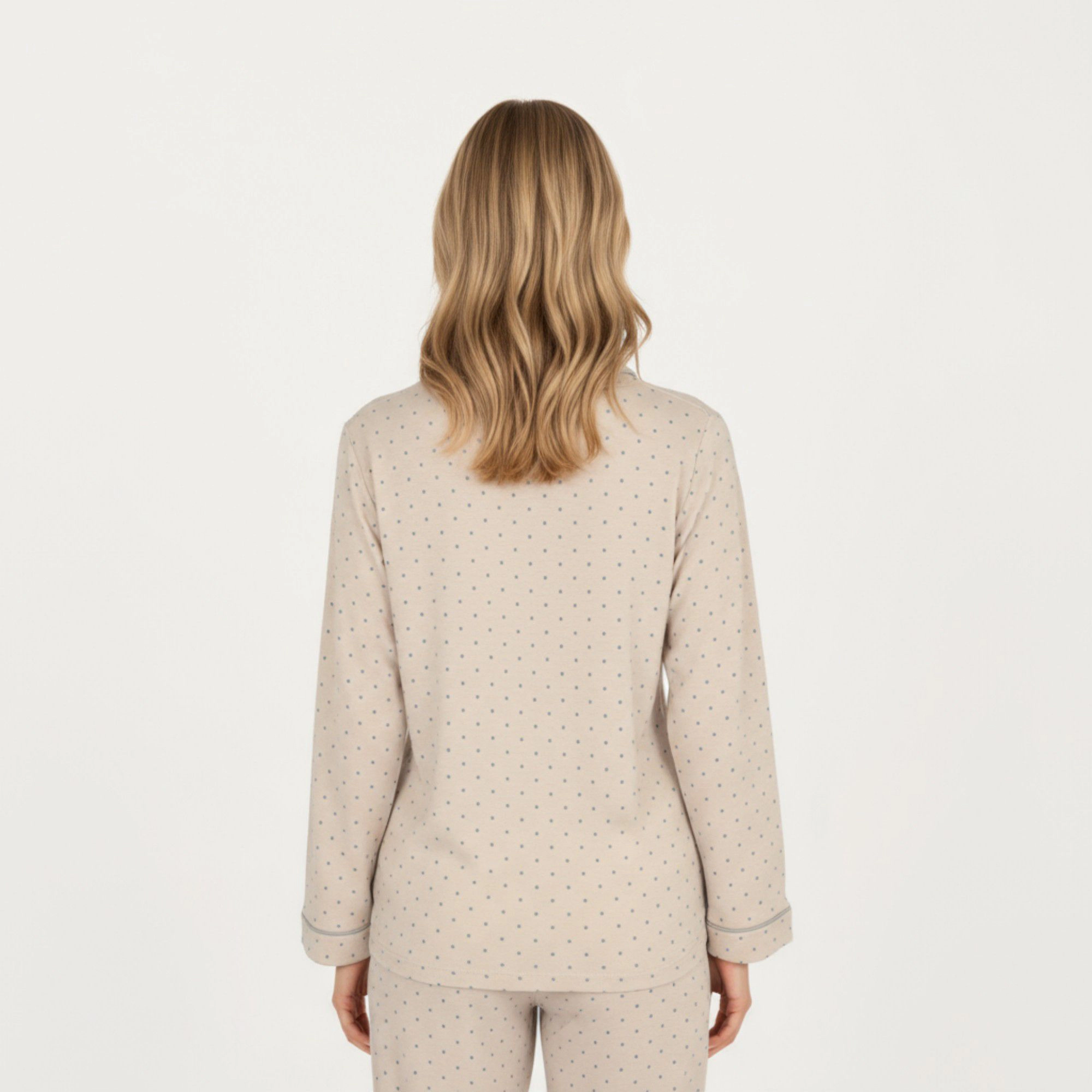 Anna-Kaci Women's 2-Piece Button Front Pajama Top with Contrast Piping and Relaxed Fit Pants
