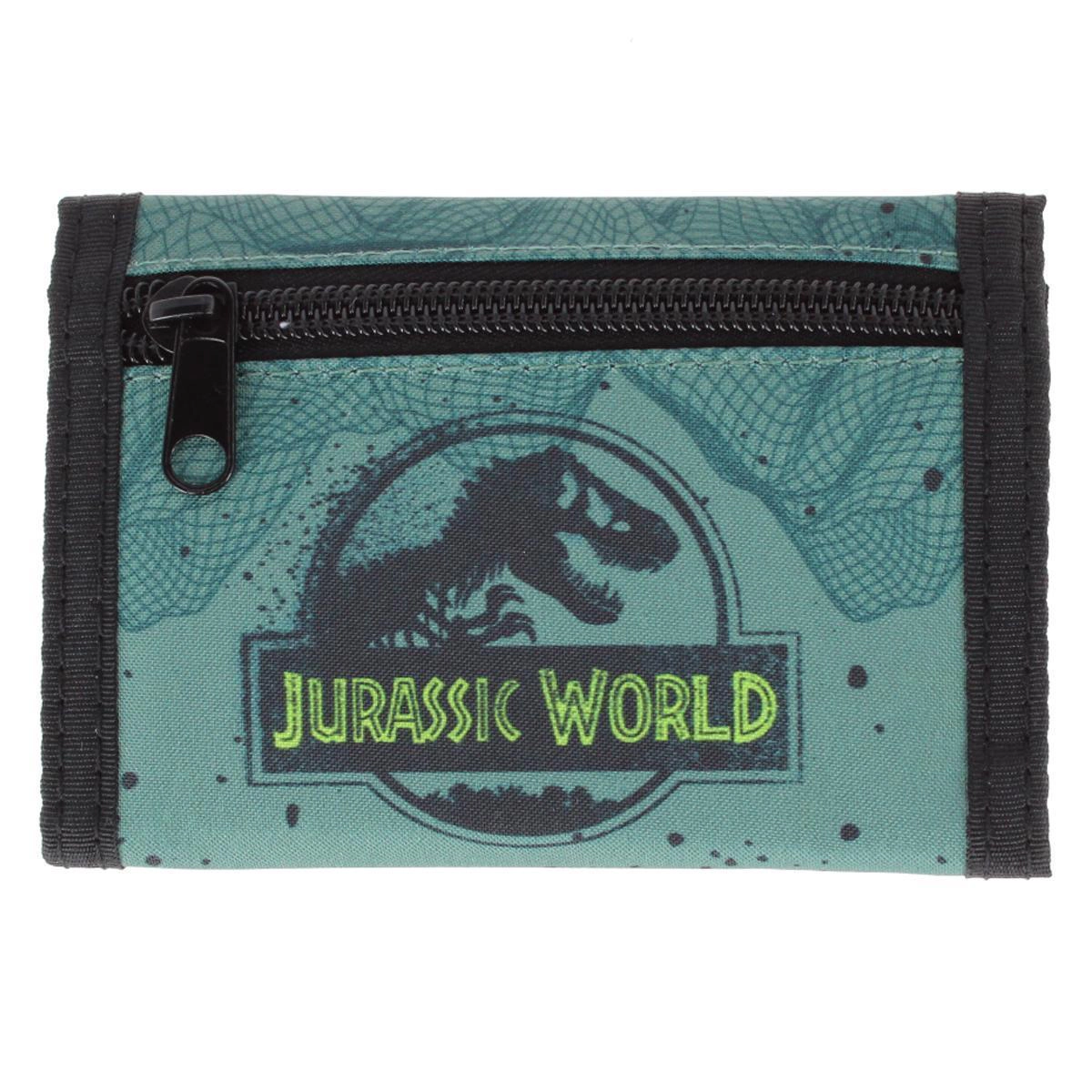 Textiel Trade Boy's Jurassic World Hook & Look Closure Tri Fold Wallet