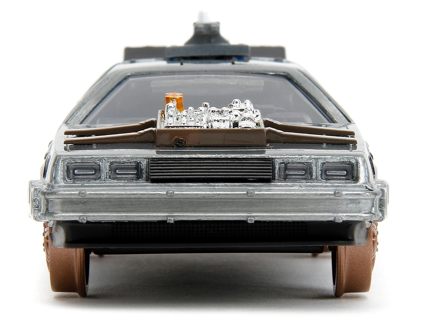 Jada Delorean Dmc (Time Machine) Brushed Metal Train Wheel Version "Back To The Future Part Iii" (1990) Movie