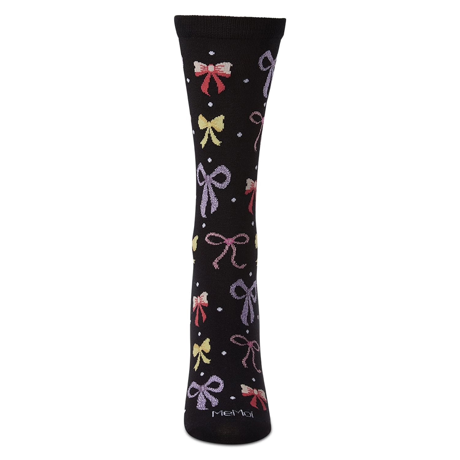 MeMoi Women's Bows Rayon from Bamboo Crew Socks