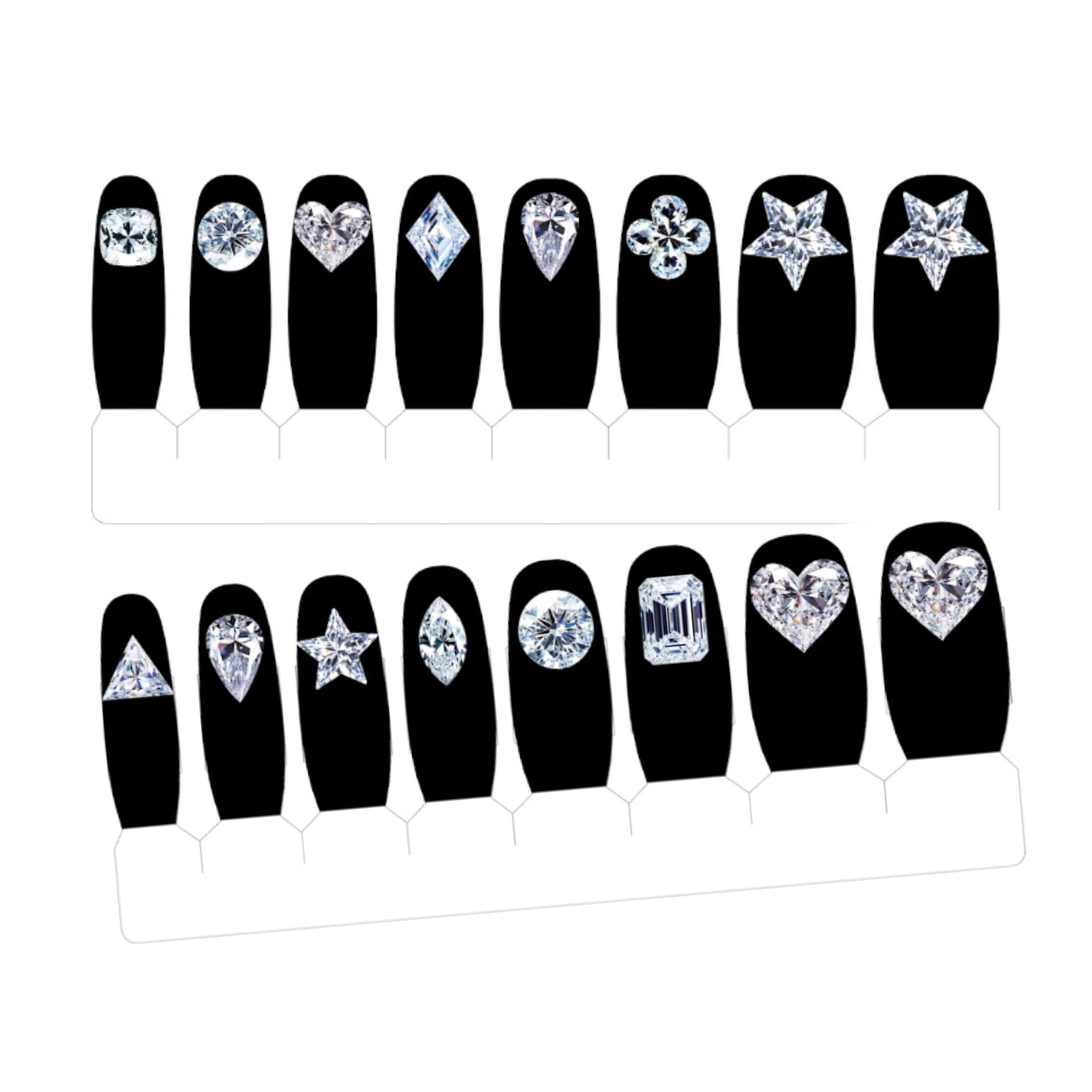 XPNail Women's Nail Polish Strips Gems 16ct