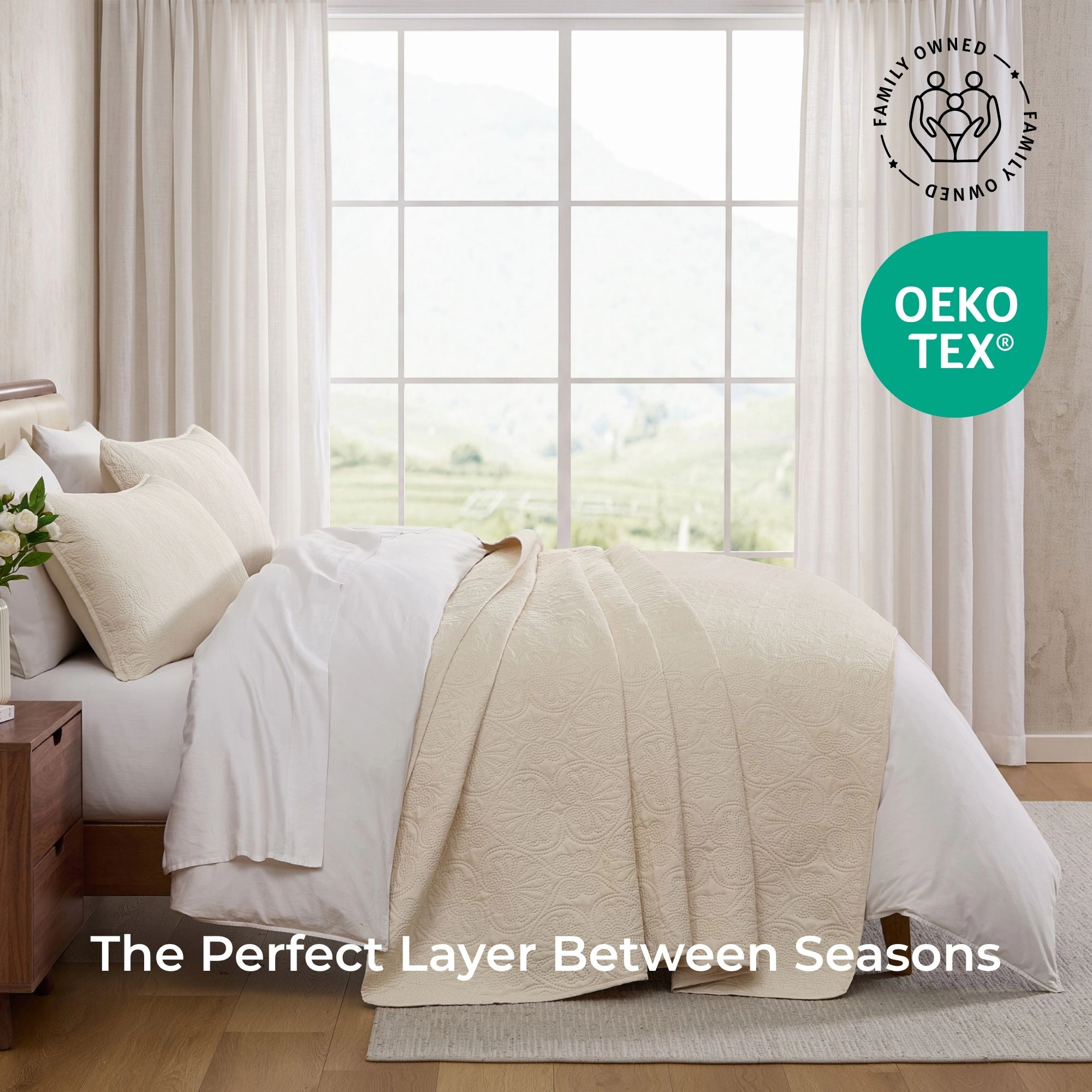 HLC.ME Benji - 3 Piece  Quilt Set, Lightweight Bedspread Coverlet Set