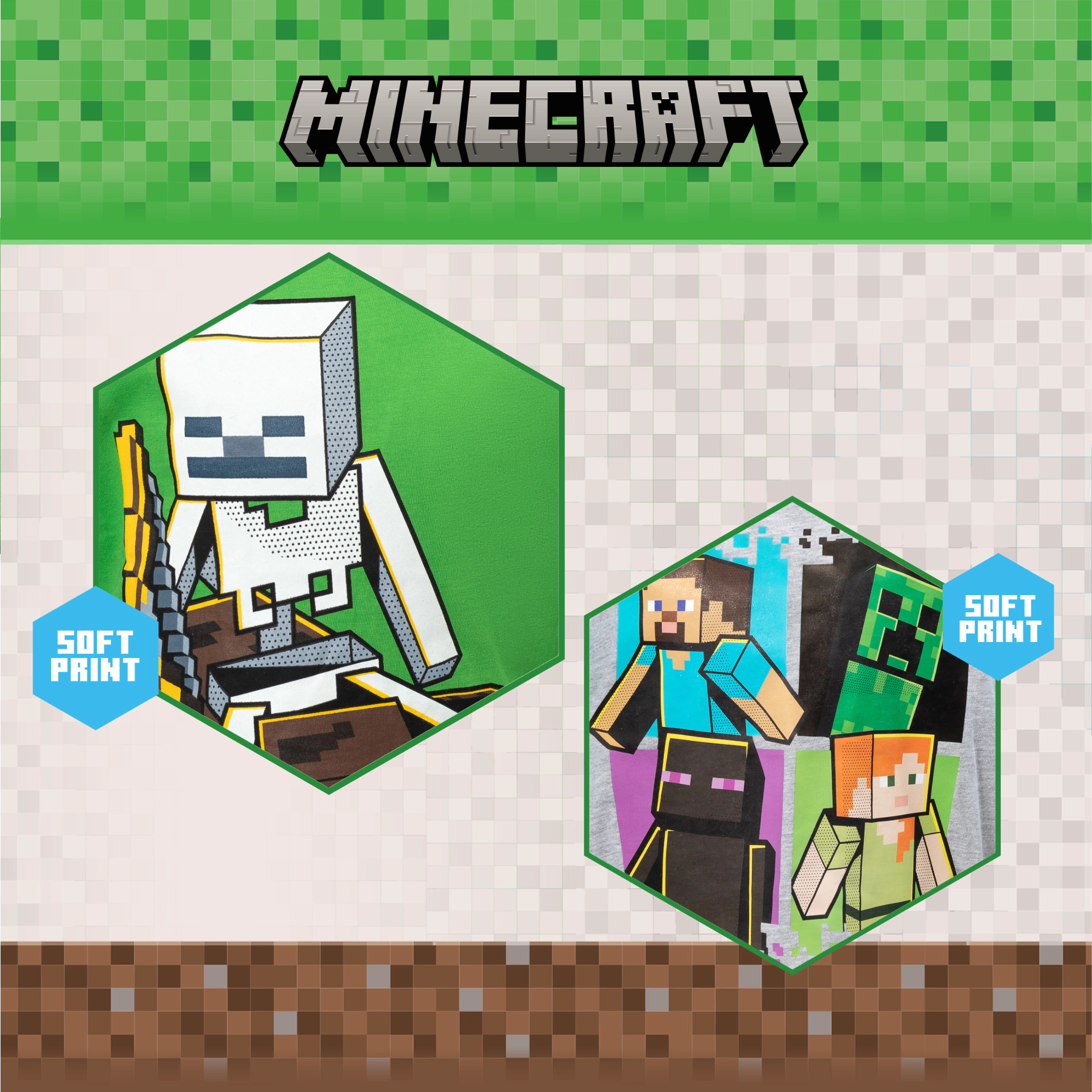 Minecraft Boys' 3-Pack T-Shirts